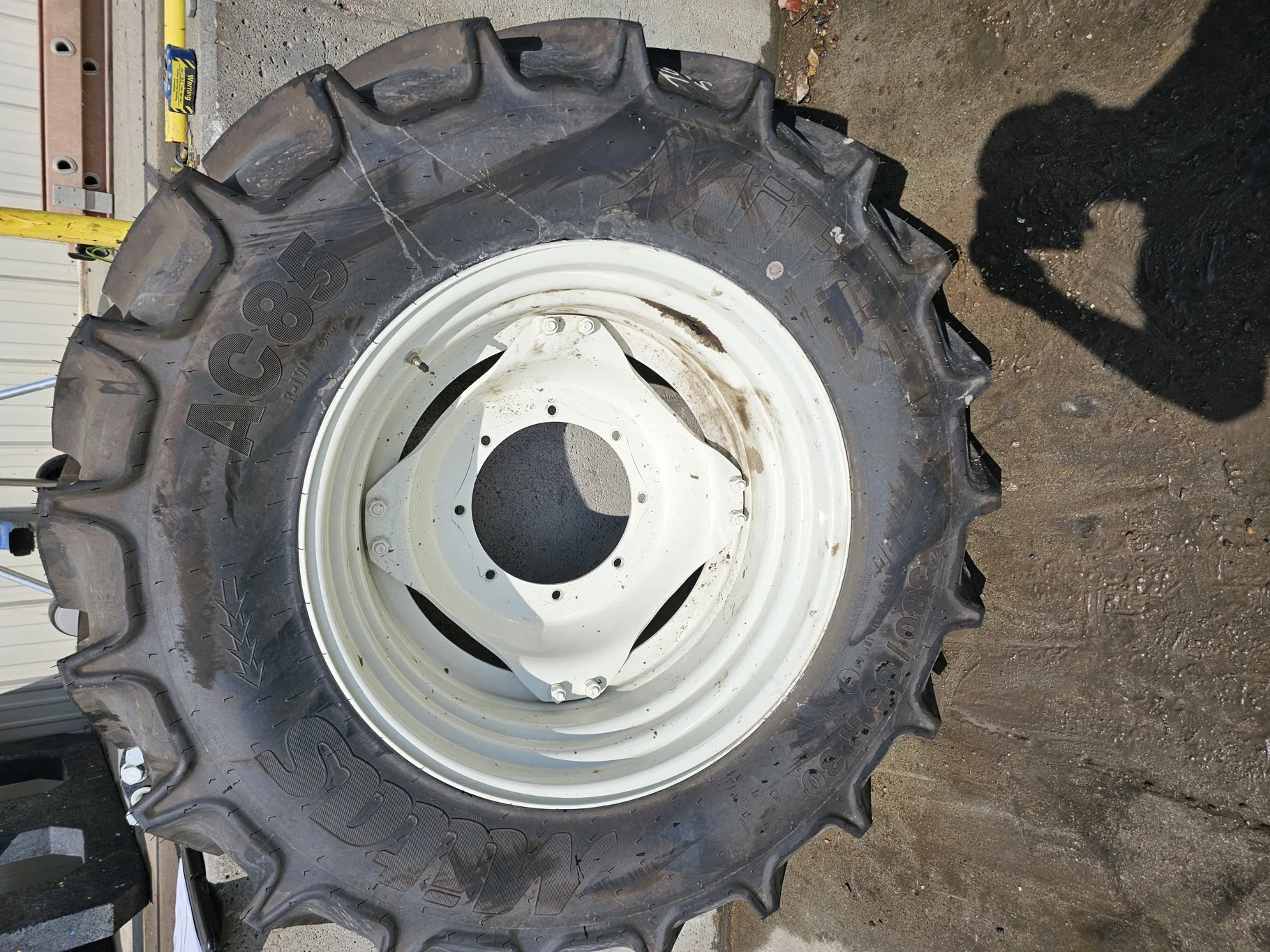 Take Off 380/85R30 (14.9R30) Mitas AC85 (135A8/135B) TL on a 12 X 30 NH Waffle Wheel (2 Bolt) with a image 2