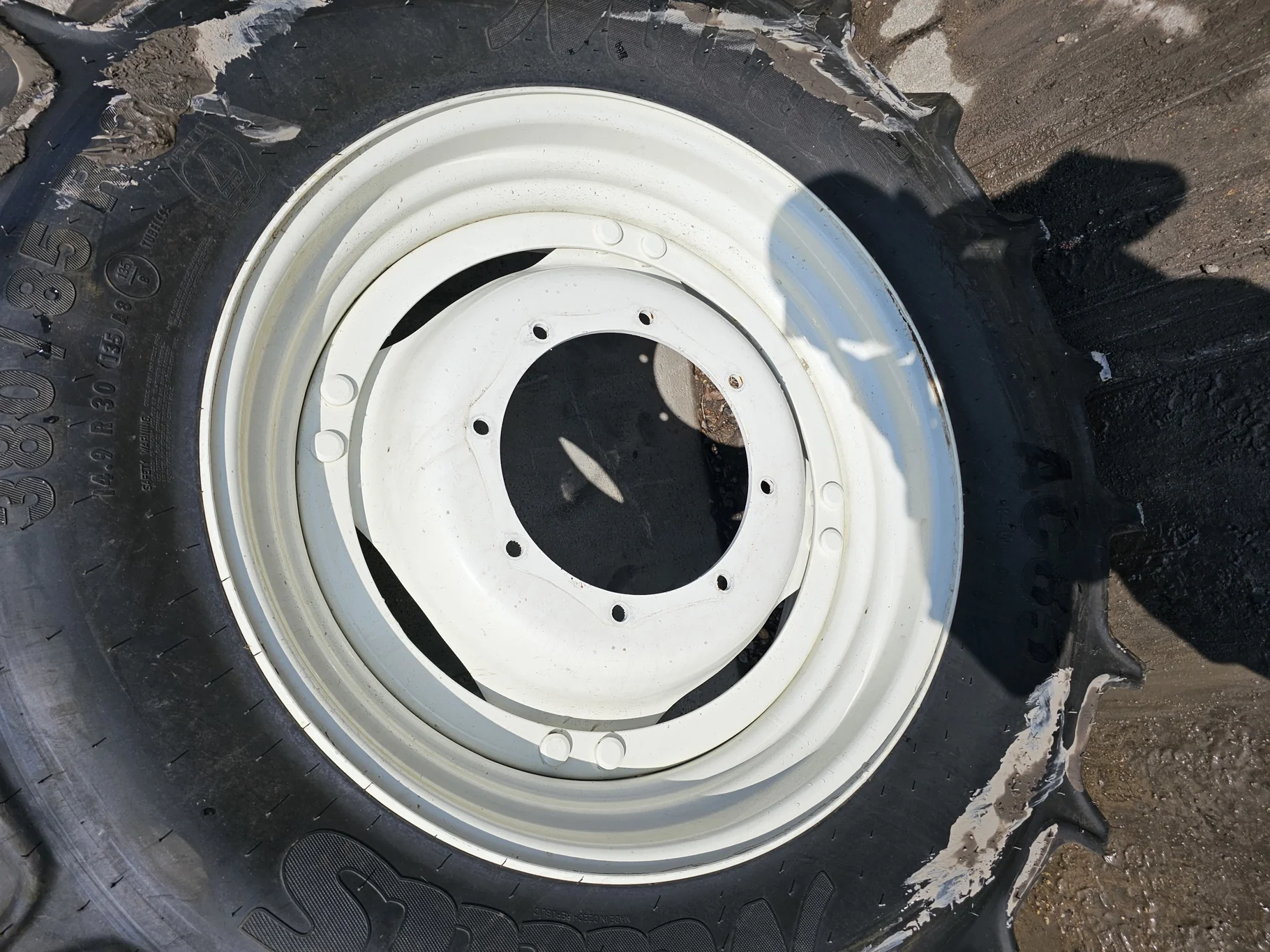 Take Off 380/85R30 (14.9R30) Mitas AC85 (135A8/135B) TL on a 12 X 30 NH Waffle Wheel (2 Bolt) with a image 5