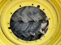 Used 80% 380/90R50 Trelleborg (151A8) R-1W TL on 12 x 50 JD Yellow Stub Disc Faded Rim with sc image 4