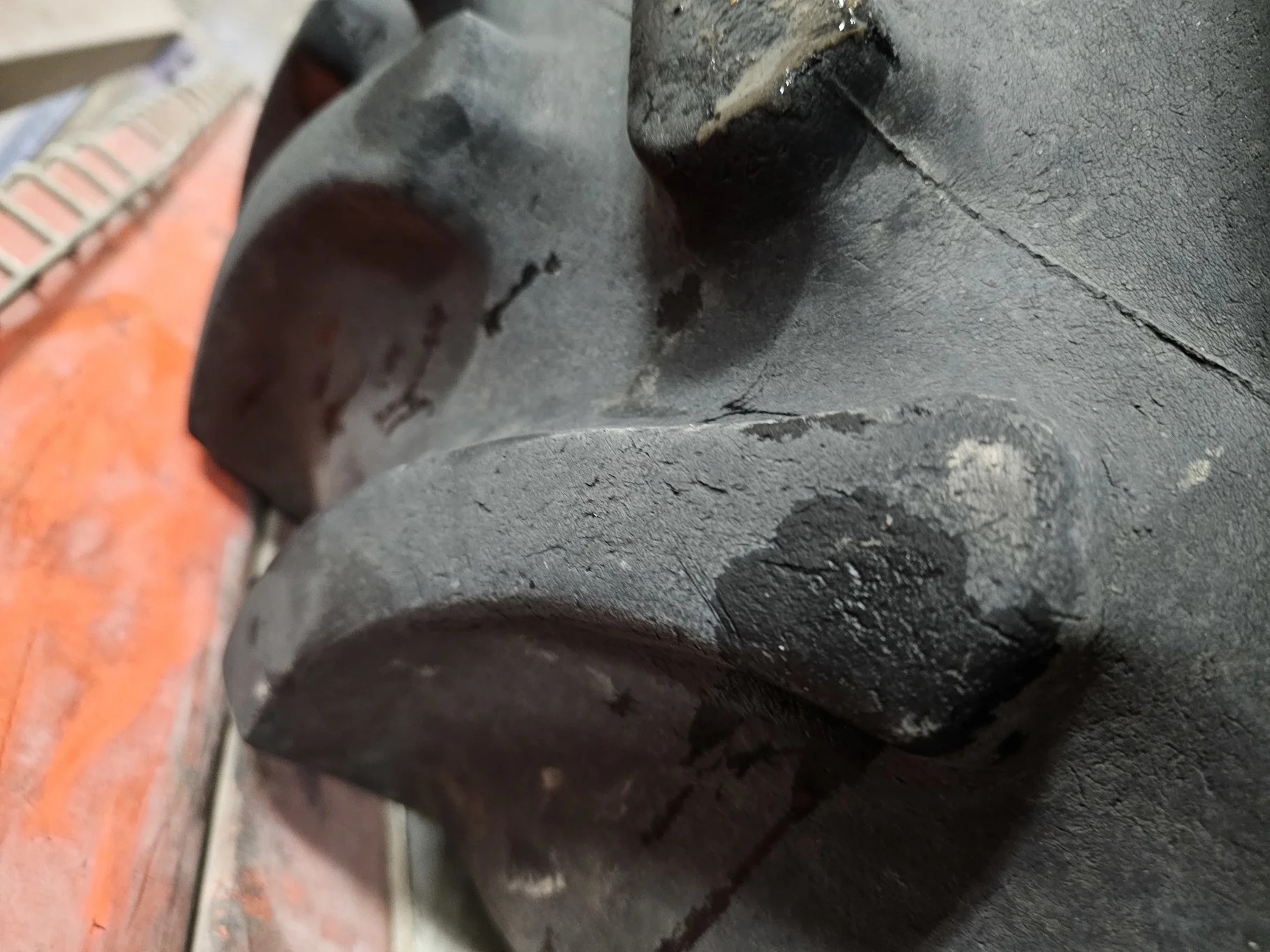 Used 60% 380/85R30 Firestone Radial All Traction FWD R-1 (135B) TL on a 13 x 30 JD Yellow (3 B image 4