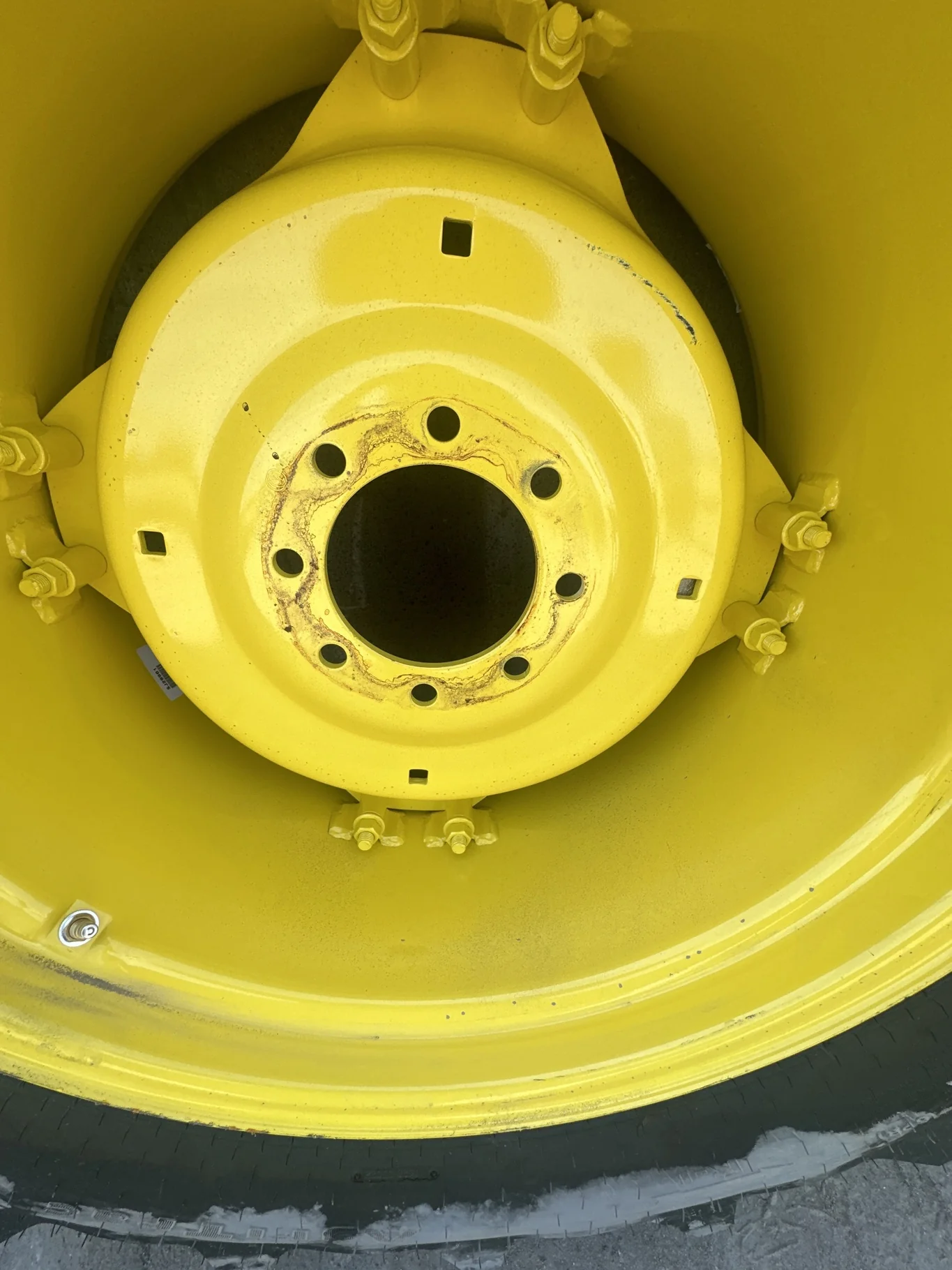 Take Off 16.9-28 Galaxy Earthpro Bias R-1 D(8Ply) TL on a 15 X 28 JD Yellow 8 Bolt GKN Wheel ( image 2