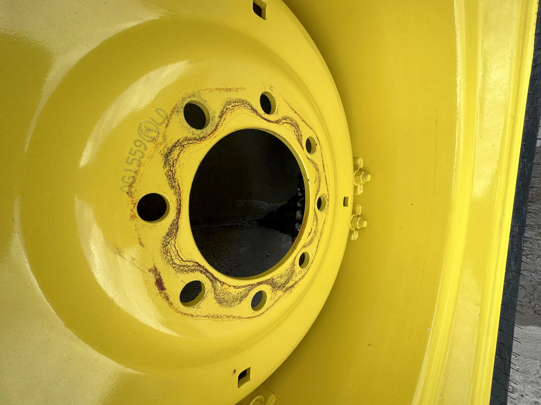 Take Off 16.9-28 Galaxy Agritrac 2 R-1 D(6Ply) TL on a 15 X 28 JD GKN Wheel (2 Bolt) with a 28/30" image 3