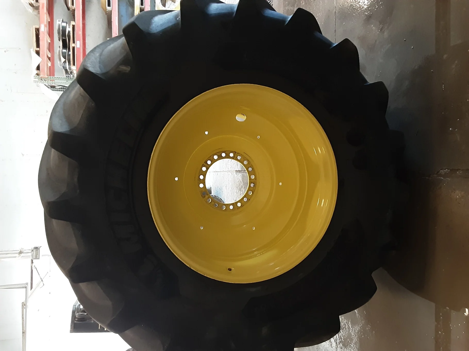 Used 98% VF900/60R38 CFO+ Michelin CerexBib 2 R-1W 193A8 TL on 27 x 38 John Deere Yellow 20 Bolt (.9 image 2