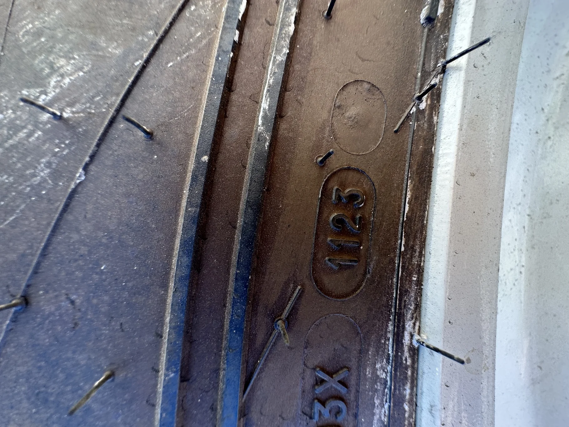 Take Off IF320/90R50 Michelin AgriBib Row Crop 158B TL on a 10 X 50 NH White 8 Bolt Waffle Wheel image 6