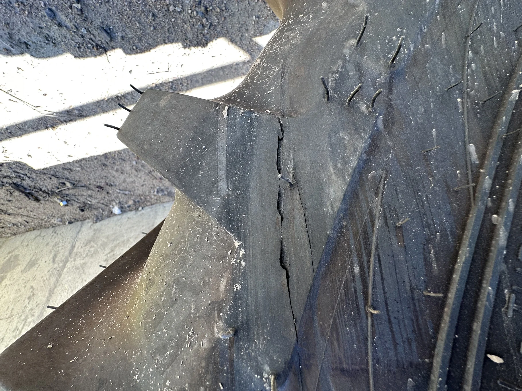 Take Off IF320/90R50 Michelin AgriBib Row Crop 158B TL on a 10 X 50 NH White 8 Bolt Waffle Wheel image 7
