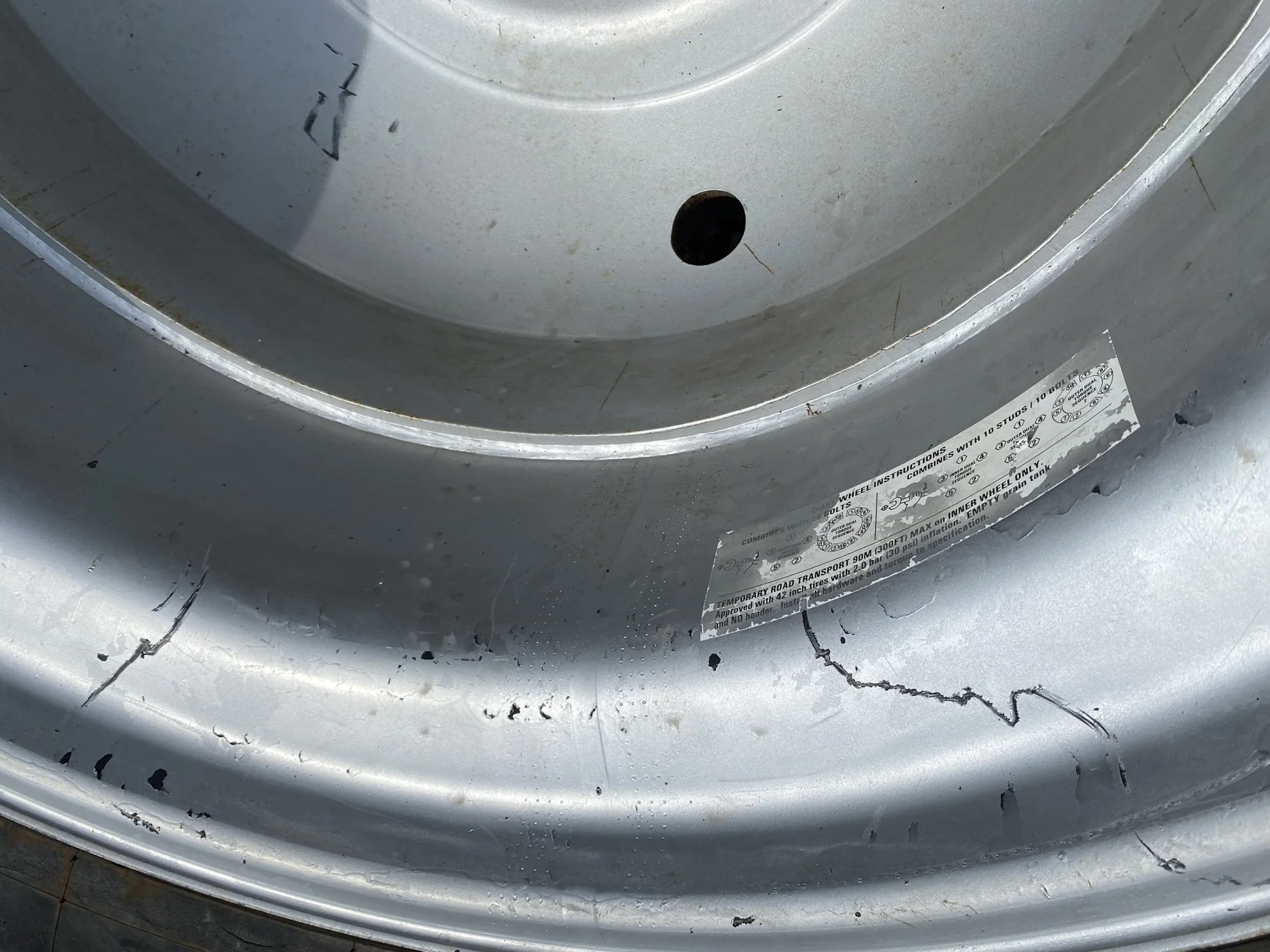Used 75% 620/70R42 Firestone Radial All Traction DT R-1W 160b TL on a 18 x 42 Case Silver 20 Bolt D image 8