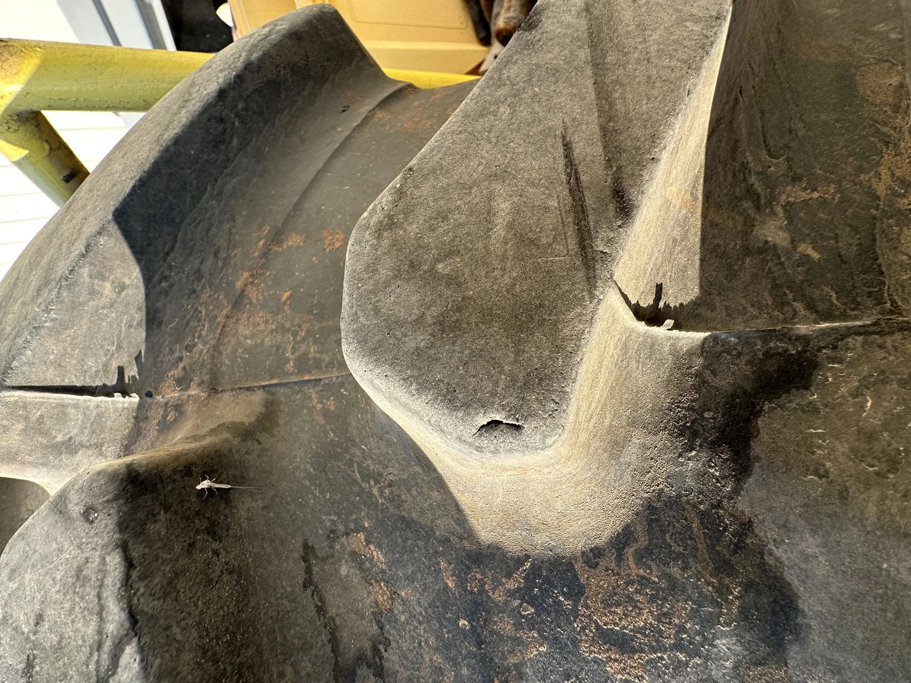 Used 75% 480/80R50 Firestone Radial Deep Tread 23 R-1W 159B TL on 15 x 50 John Deere Yellow 12 Bolt image 6