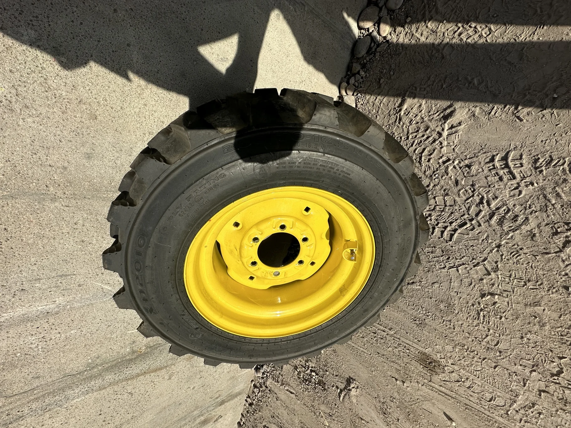 Take-Off 10-16.5/6 Galaxy XD2010 TL R-4 on 8.25 X 16.5 6-6-4.625 John Deere Yellow Implement Wheel