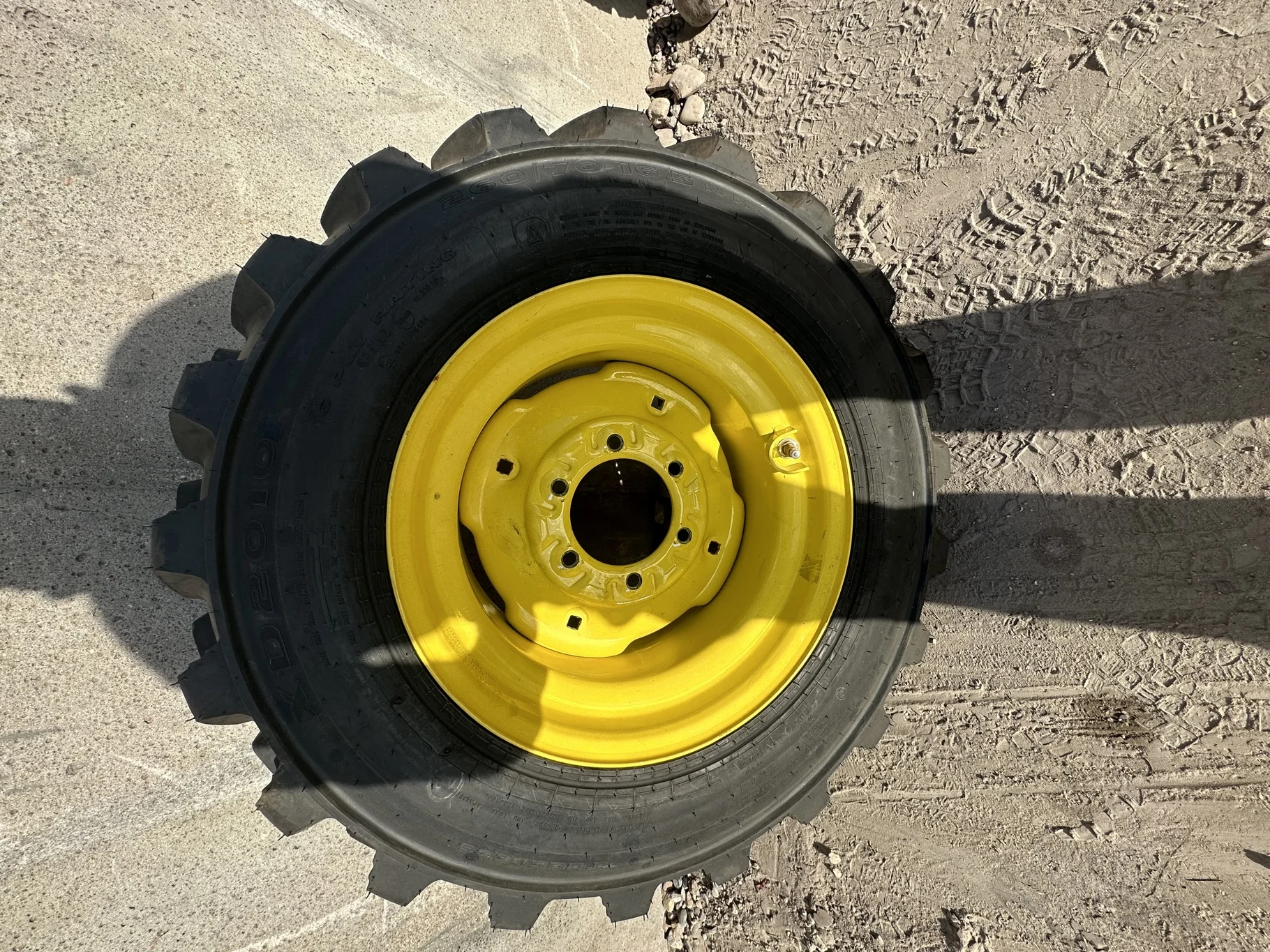 Take-Off 10-16.5/6 Galaxy XD2010 TL R-4 on 8.25 X 16.5 6-6-4.625 John Deere Yellow Implement Wheel image 2