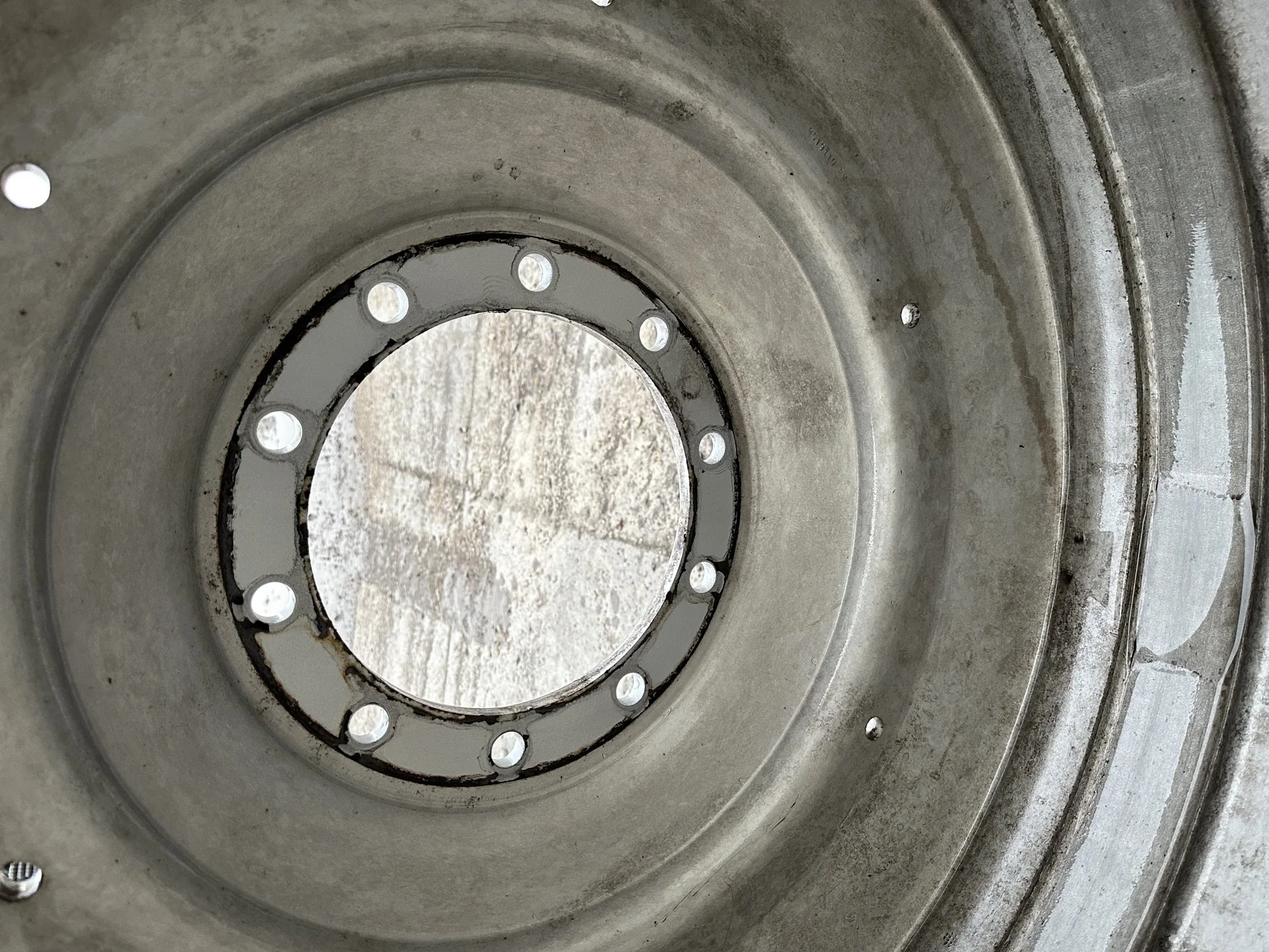 Used 75% 710/70R38 Firestone Radial All Traction DT R-1W (166B) TL on a 23 x 38 CIH Silver 10 Bolt image 3