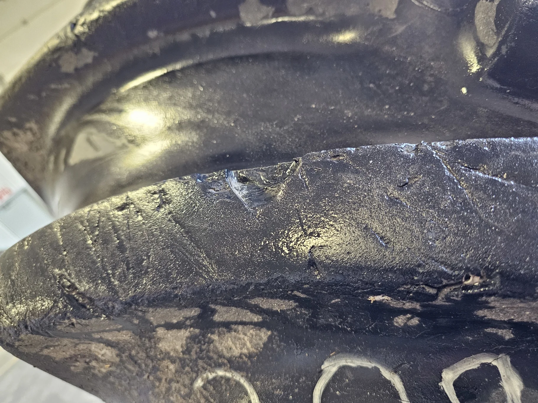 Used 710/70R38 166D Goodyear Optitrac R-1W TL 85% on 23 x 38 (10-13-11) Case Silver Wheel image 3