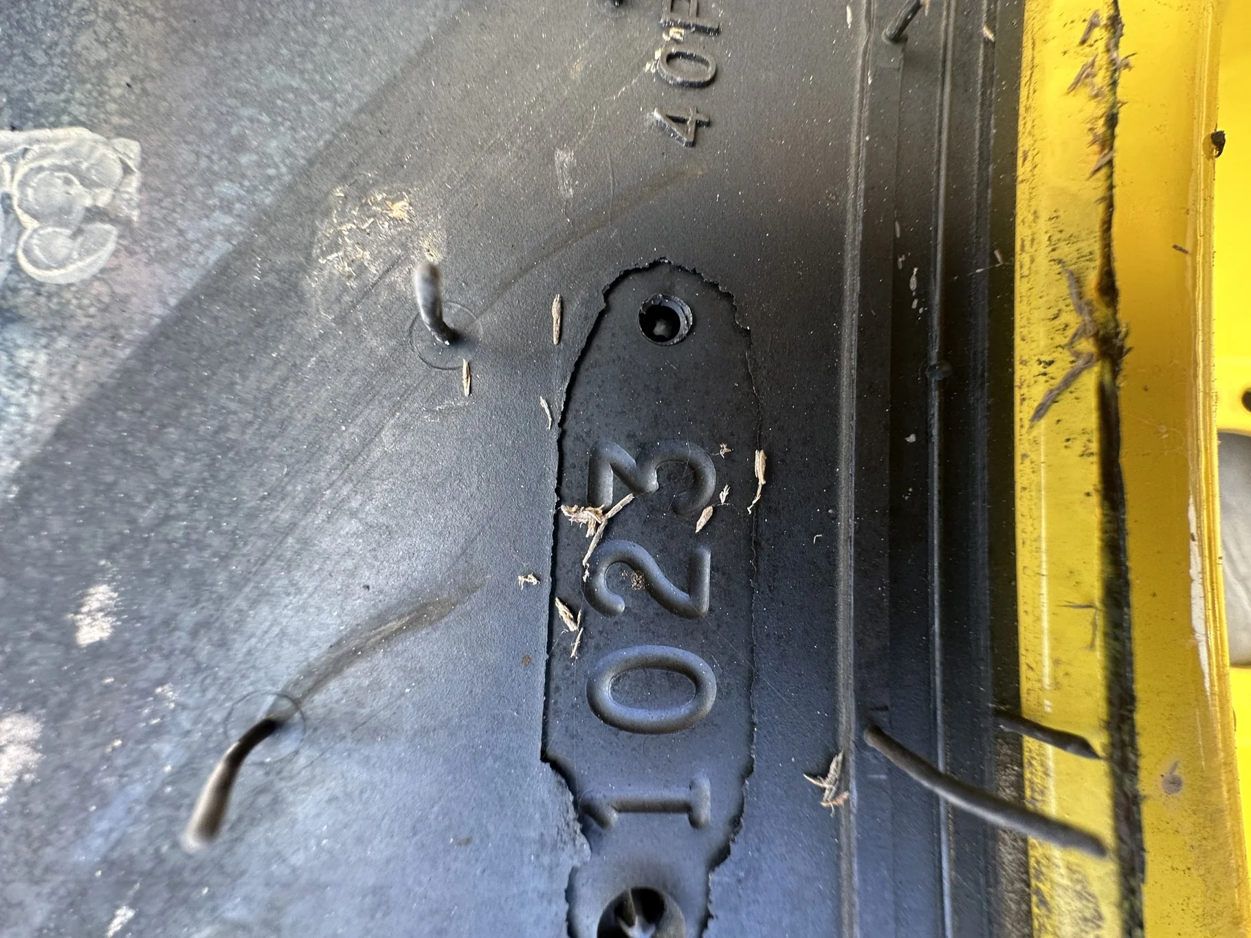 TAKE-OFF 520/85R42 GY OPTITRAC 157D R-1W TL on 18 X 42 20-13.187-10.50 24.5"FS JD YELLOW WHEEL image 6