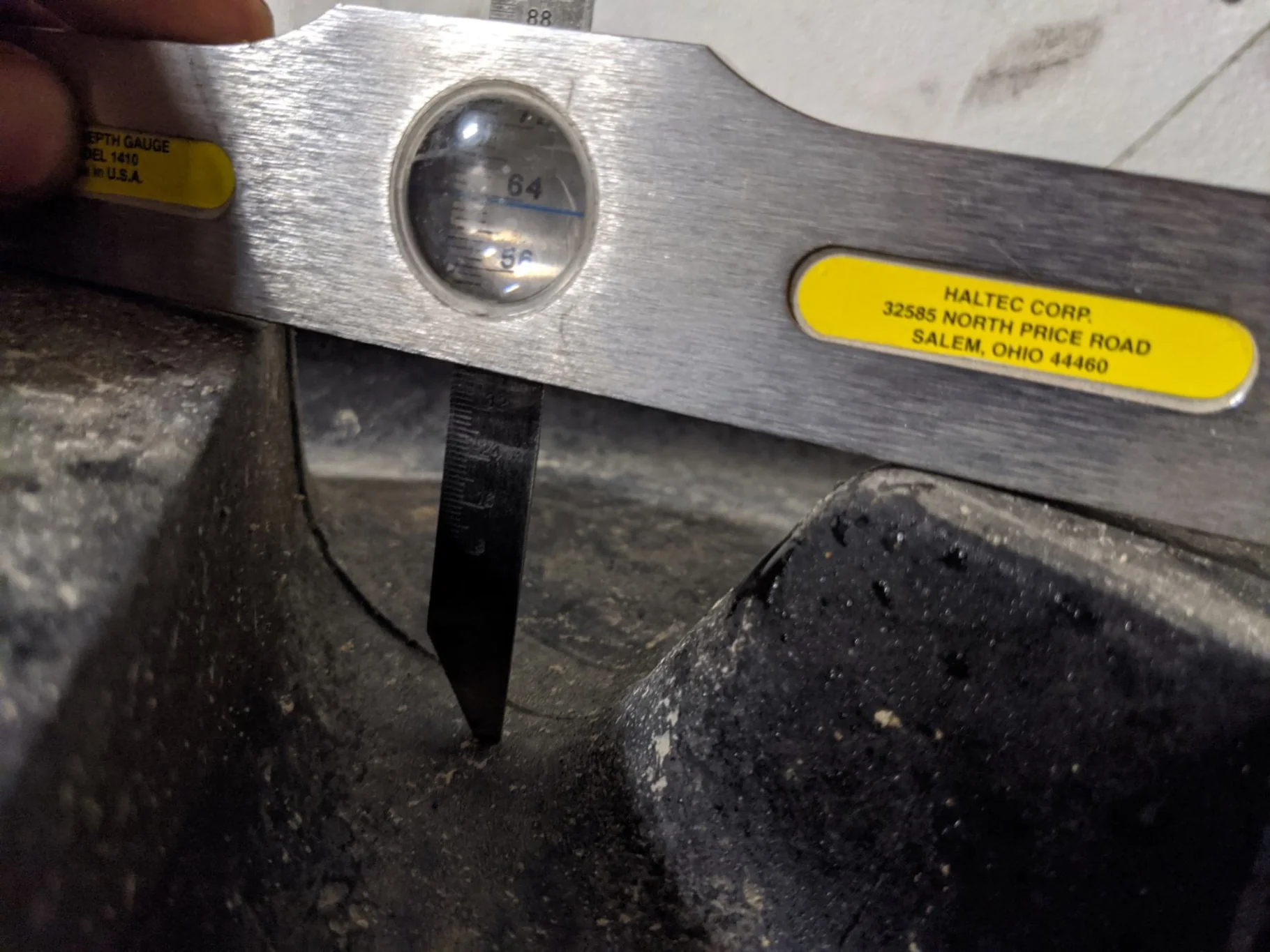 Used 90% 650/65R42 Michelin MachXBib (173A8/B) TL on a 18 x 42 JD Yellow 10 Bolt Inside Dolly image 4