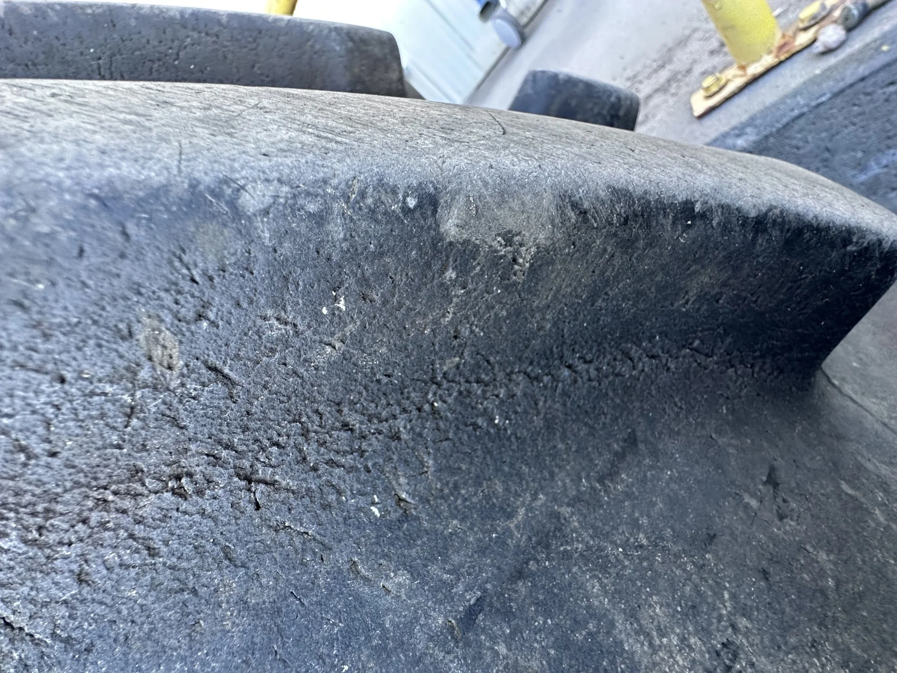 Used 87% 650/85R38 Firestone Radial Deep Tread 23 R-1W 173B TL on a 23 X 38 John Deere Yellow 20 Bol image 7