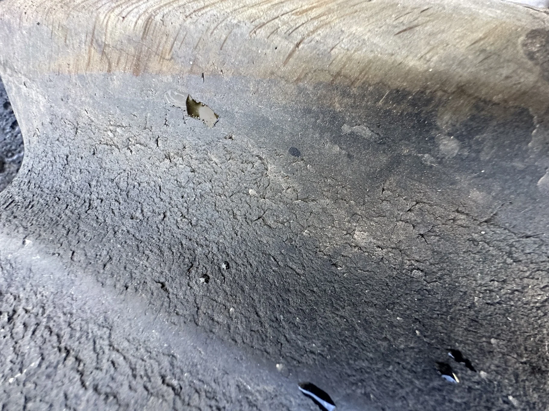 Used 80% 650/85R38 Firestone Radial Deep Tread 23 R-1W 173B TL on a 23 x 38 JD 10 Bolt Outside Dolly image 6