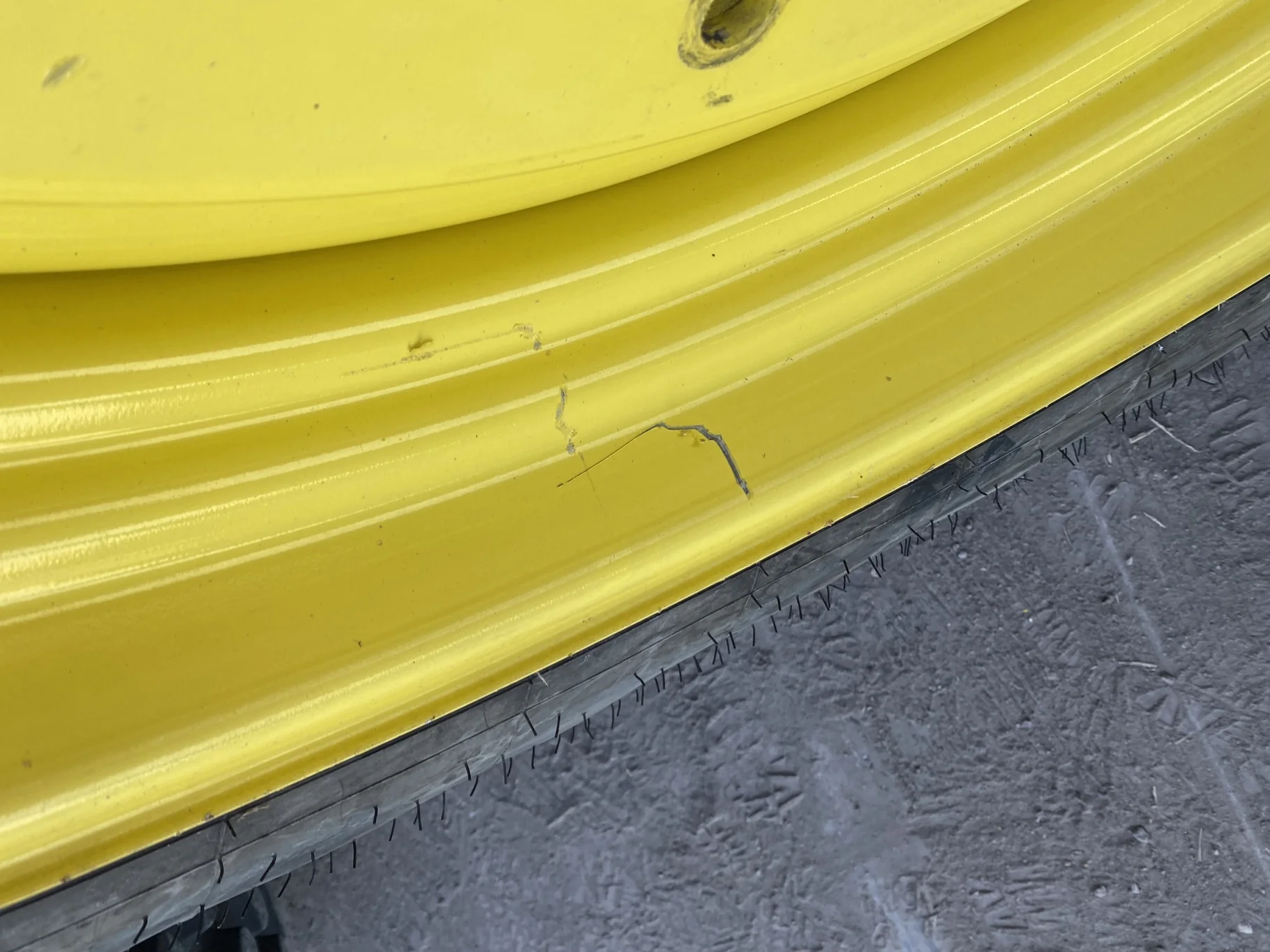 Used 95% 14.9R46 Firestone Radial All Traction 23 R-1 145B TL on 13 X 46 John Deere Yellow 12 Bolt image 7