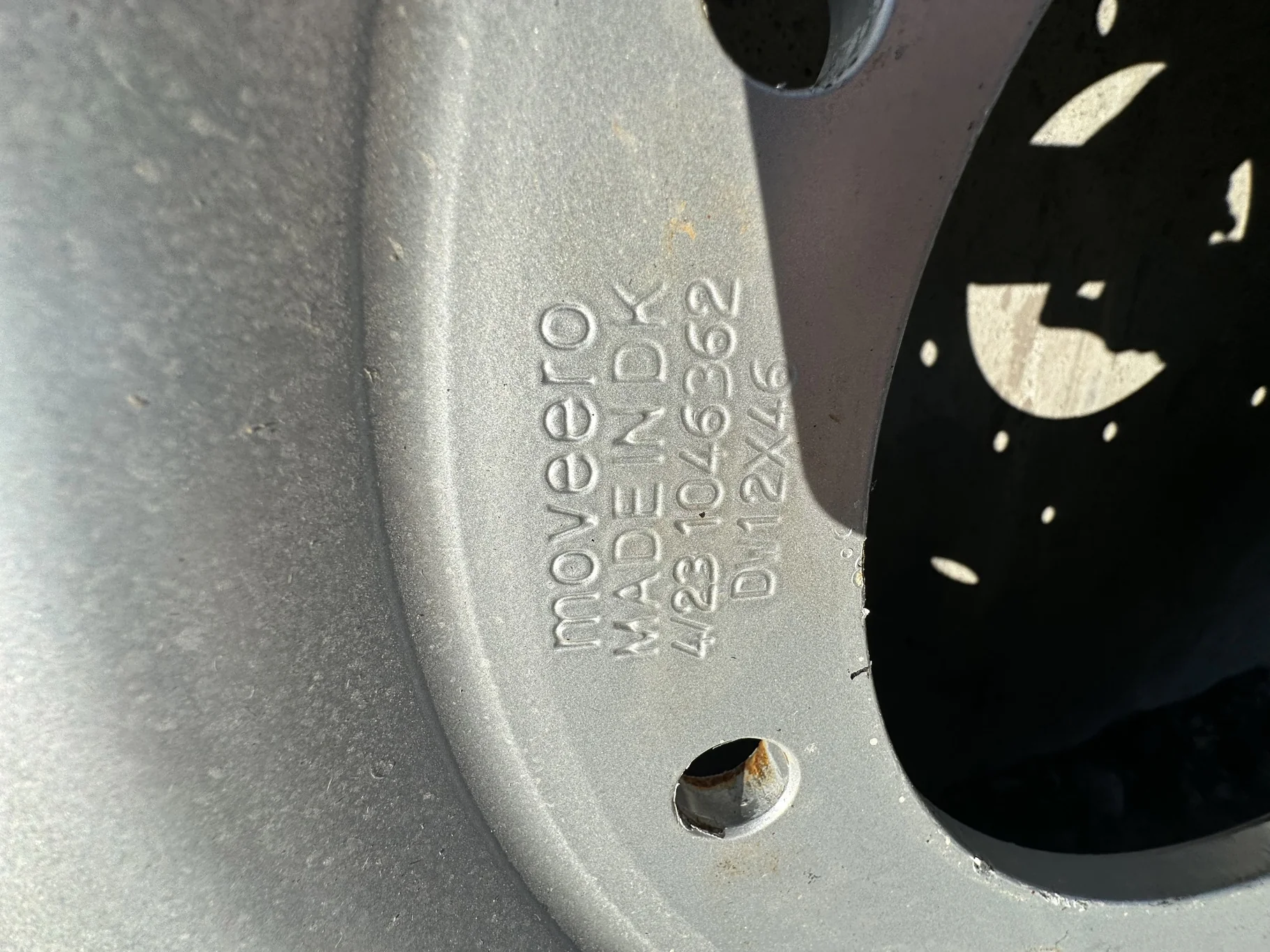 TAKE OFF IF380/90R46 Michelin AgriBib Row Crop (165B) TL on a 12 X 46 Case Silver 8 Bolt Wheel With image 6
