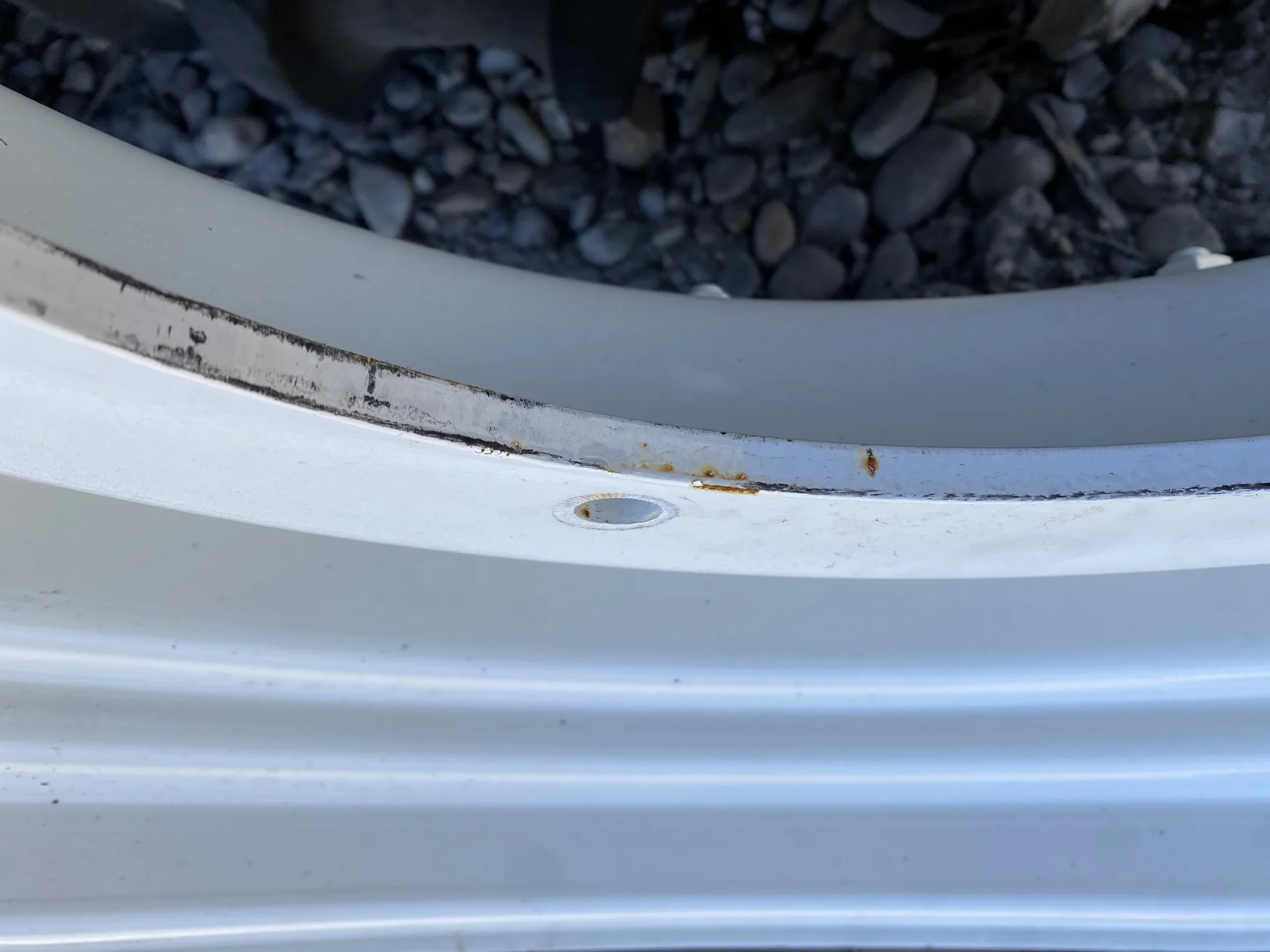 Take Off 320/85R34 (12.4R34) Michelin AgriBib 2 R-1W 133A8/133B TL on a 10 X 34 NH White 12 bolt wh image 6