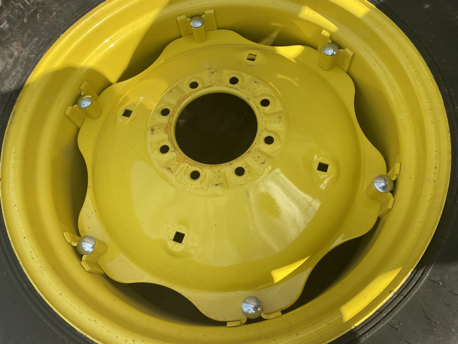 Take-Off 13.6-28/6 Titan Hi-Traction Lug TL R-1 on 11 X 28 8-8-6.023 6 Loop Formed JD Yellow Wheel image 5