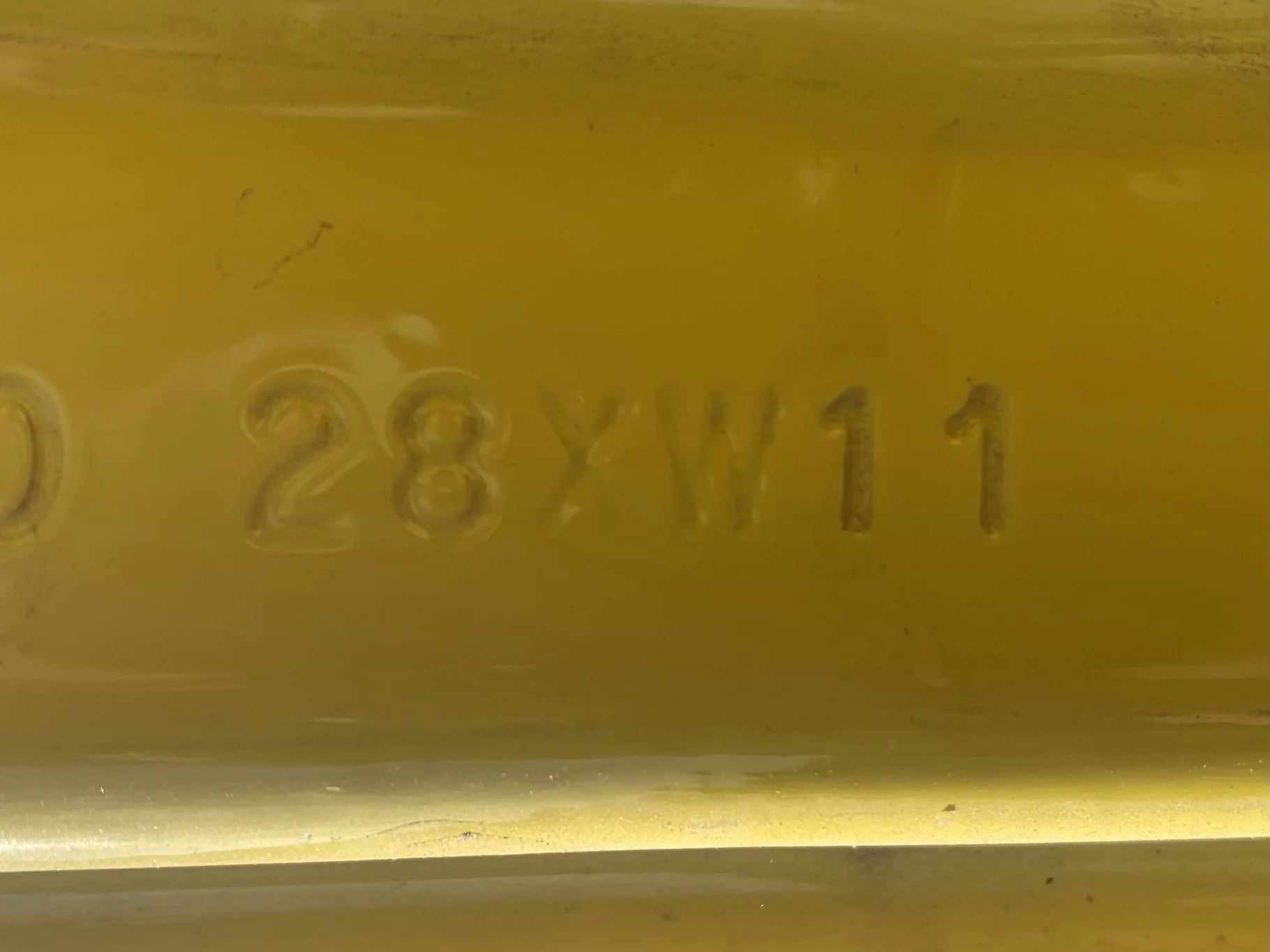 Take-Off 13.6-28/6 Titan Hi-Traction Lug TL R-1 on 11 X 28 8-8-6.023 6 Loop Formed JD Yellow Wheel image 8