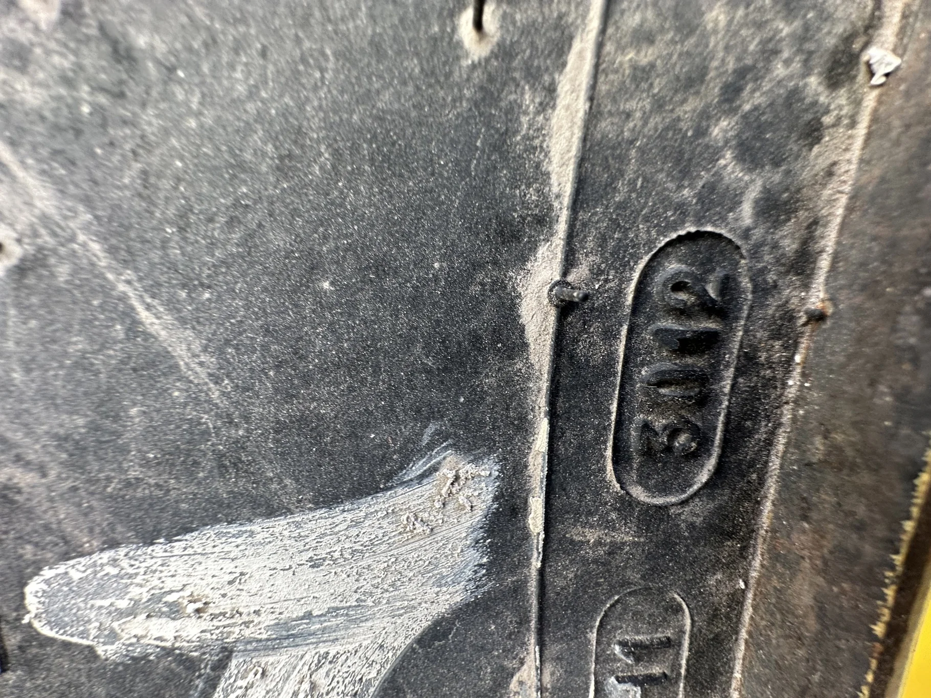 Used 70% 750/65R26 Michelin MegaXBib R-1W 171A8/171B TL on a 25 x 26 JD Yellow 8 Bolt Rear Com image 5