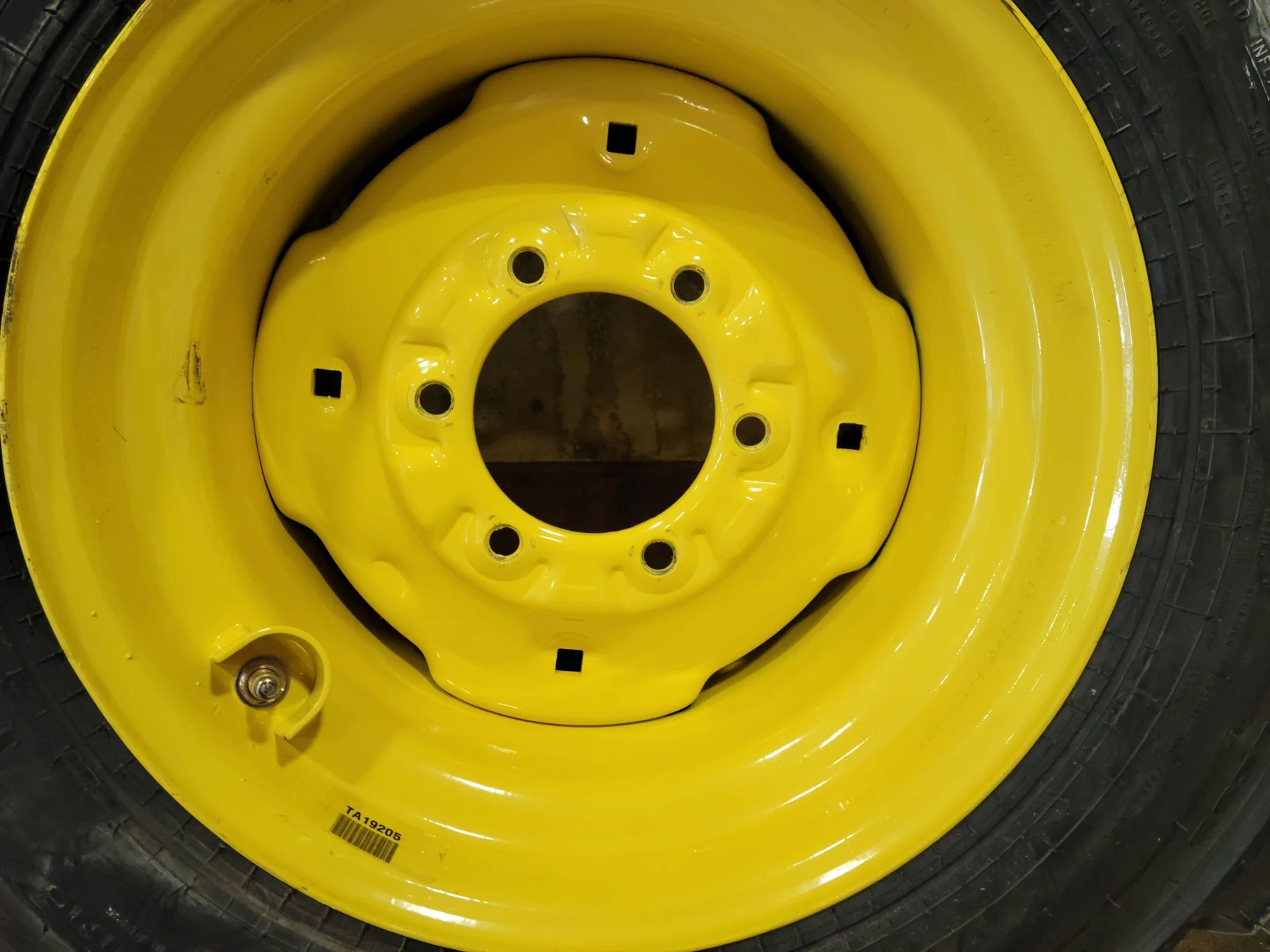 TAKE OFF 260/70-16.5 Galaxy XD2010 R-4 C(6Ply) TL on a 8.25 X 16.5 JD Yellow 6 Bolt Implement image 2