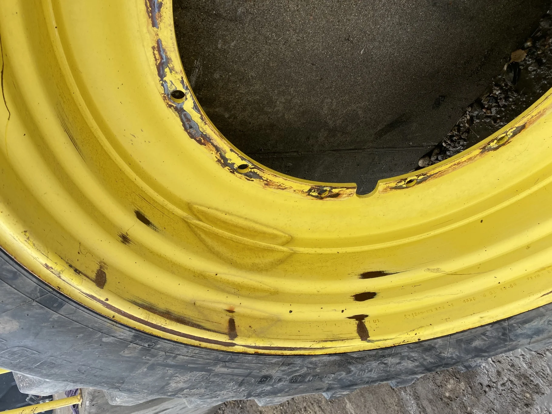Used 50% 480/80R46 Firestone Radial All Traction 23 R-1 (158B) TL on 16 x 46 John Deere Yellow 12 b image 8