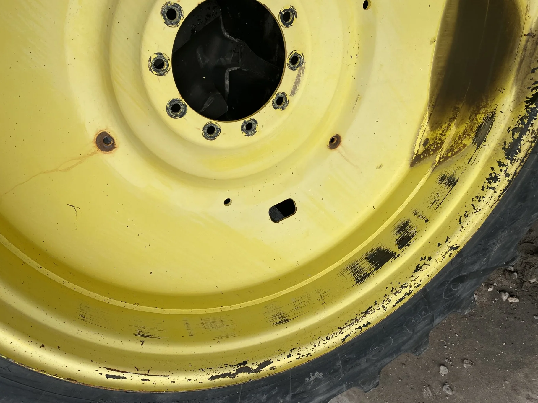 Used 60% 480/80R46 Firestone Radial All Traction 23 R-1 (158B) TL on 16 x 46 John Deere Yellow 10 B image 7