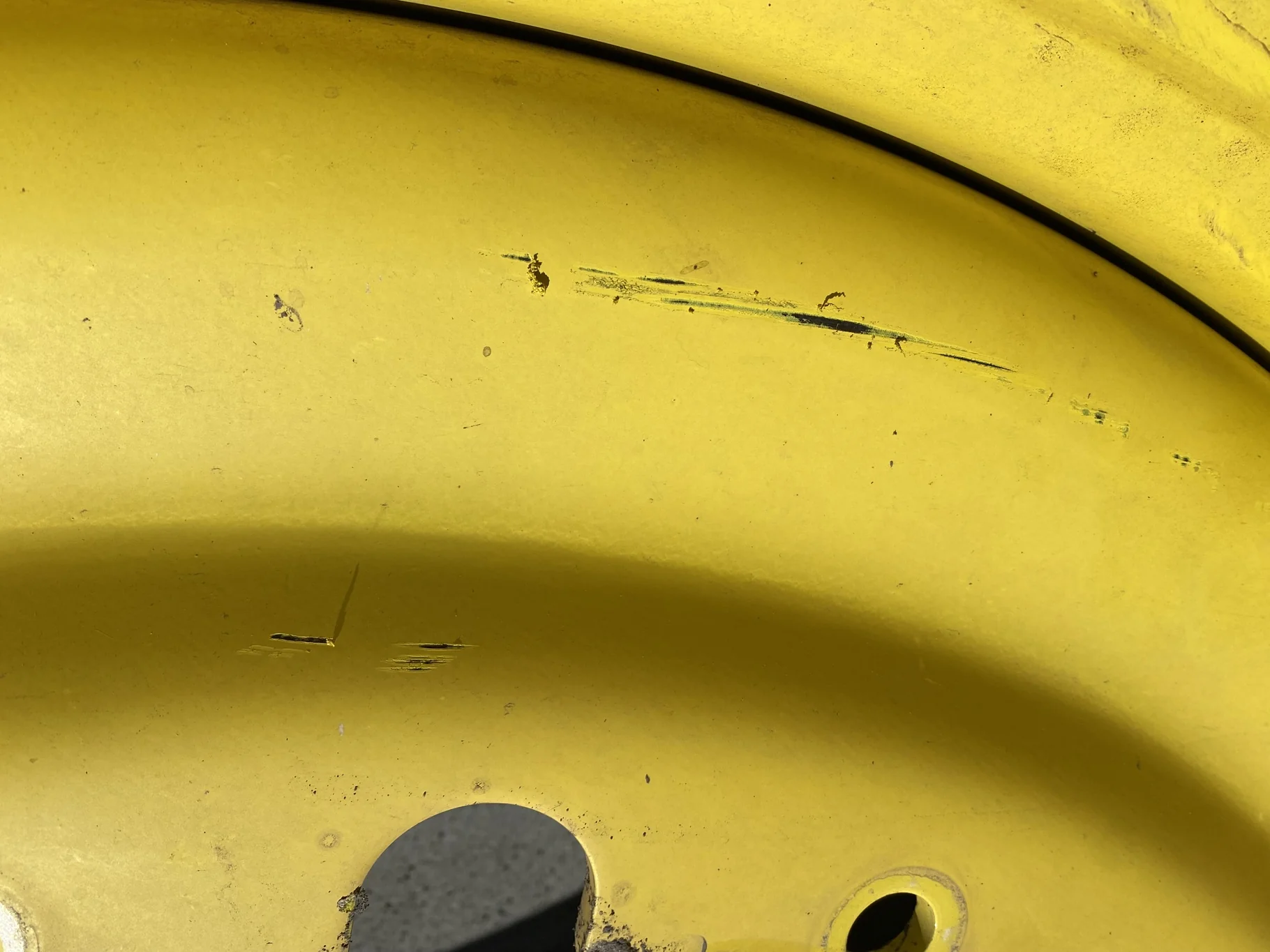 Used 65% 380/90R50 Goodyear DT800 R-1W (151A8) TL on a 12 x 50 JD Yellow 5/8" 12 Bolt (.938) S image 7