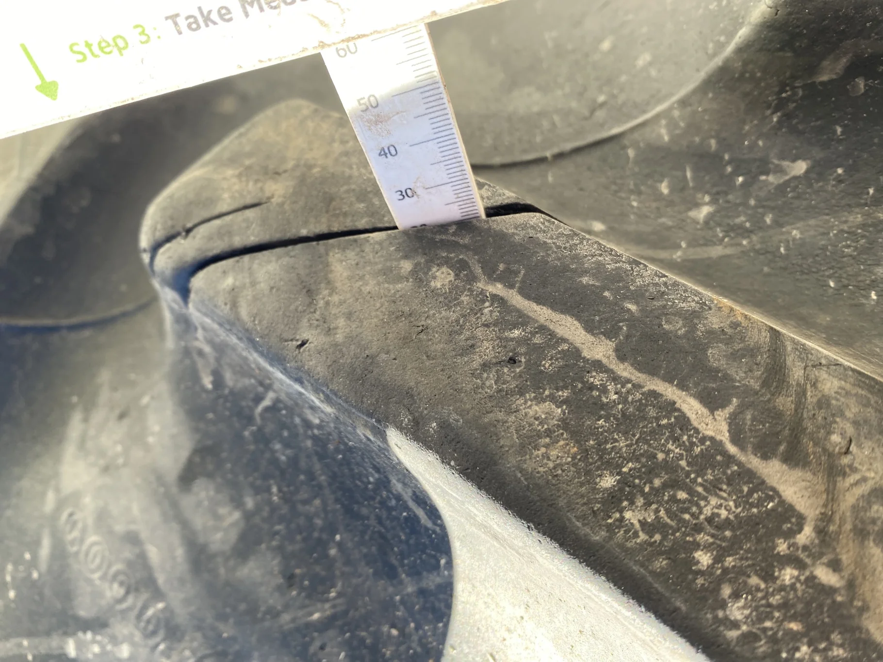 Used 65% 380/90R50 Goodyear DT800 R-1W (151A8) TL on a 12 x 50 JD Yellow 5/8" 12 Bolt (.938) S image 9