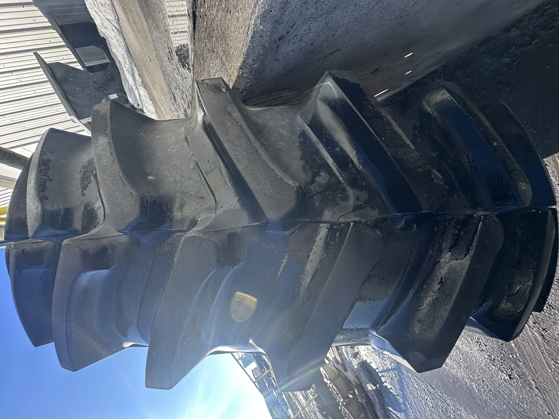Used 85% 480/80R46 Firestone Radial All Traction 23 R-1 158B TL on 16 x 46 John Deere Yellow 10 Bol image 3
