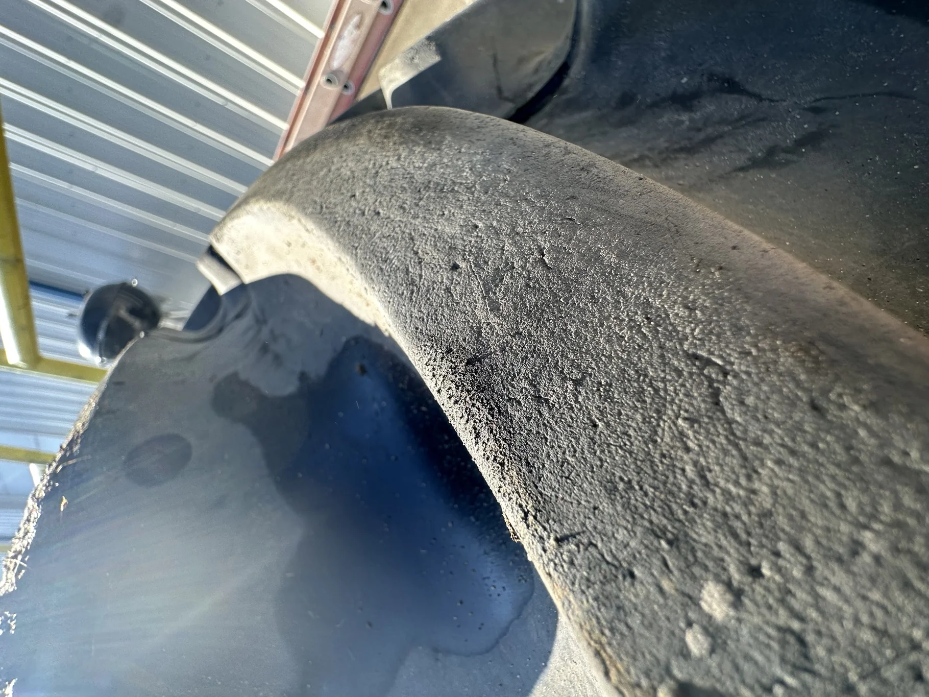 Used 90% 420/90R30 Firestone Radial All Traction FWD R-1 142B TL on a 15 x 30 JD Yellow Waffle image 6