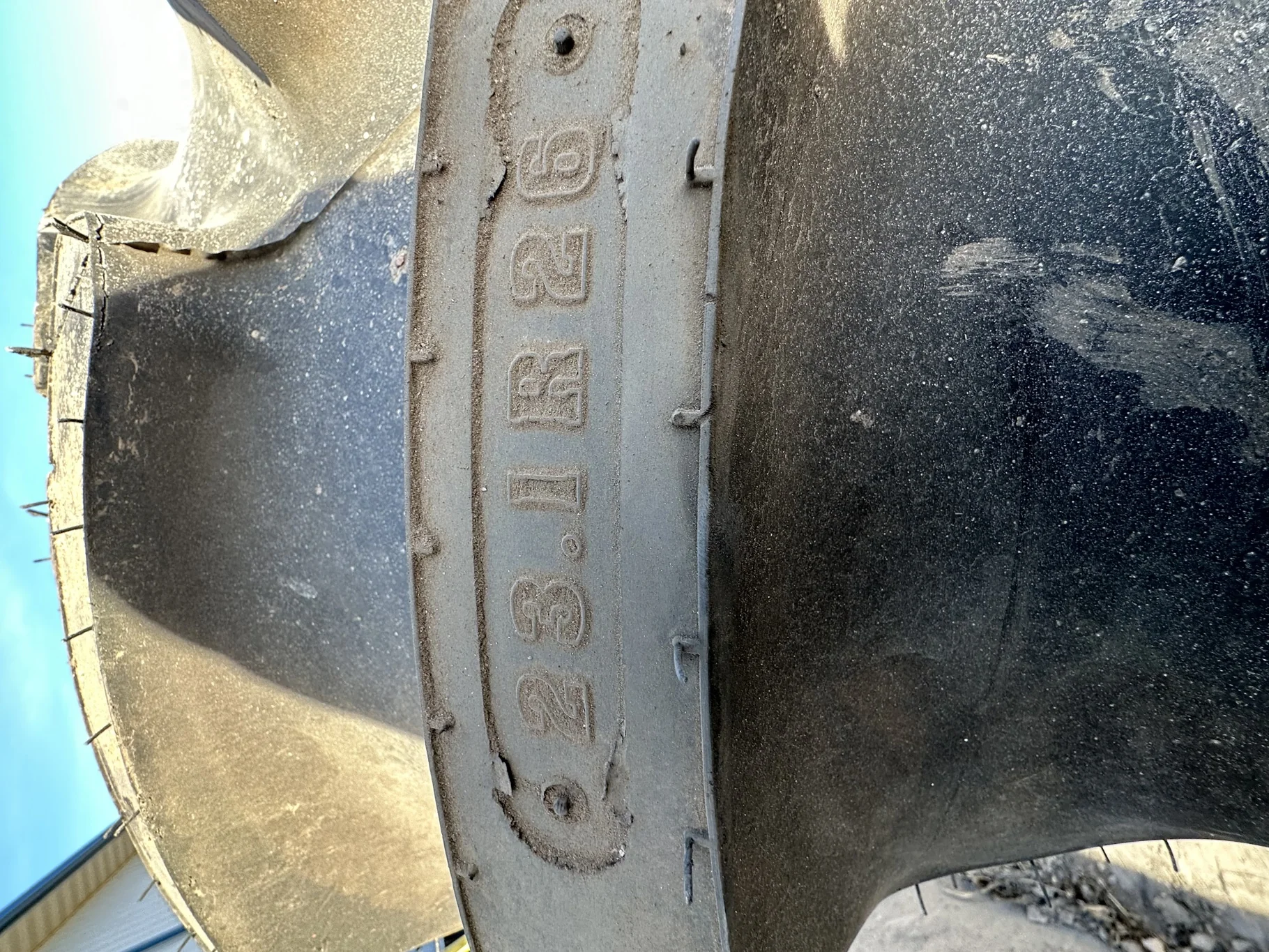 Take Off 23.1R26 Firestone Radial All Traction 23 R-1W 166B TL - (Slight Road Wear) Mounted on a image 6