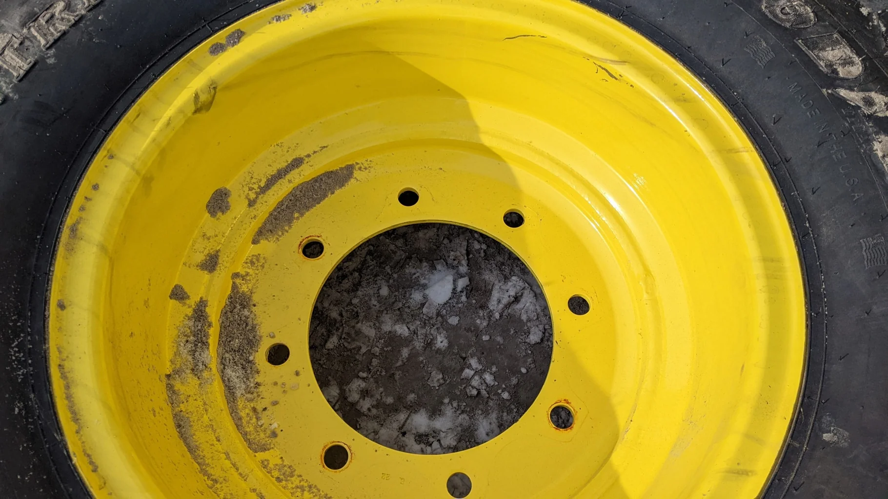 TAKE-OFF 12.5/80-18/6 GOODYEAR CONTRACTOR-T TL R-4G ON 9 X 18 8-10.826-8.75-5.25BS JD YELLOW WHEEL image 5
