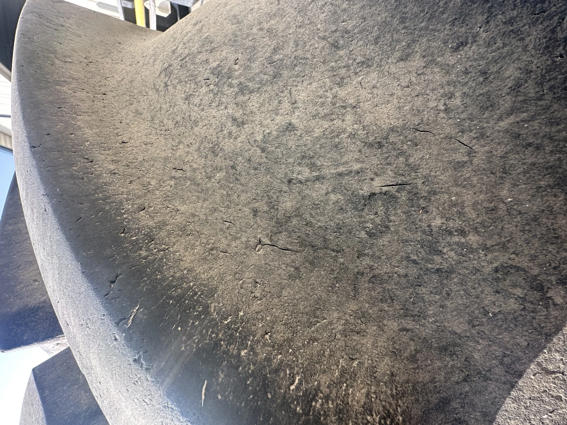 Used 90% 650/75R38 Goodyear Optitrac R-1W (169A8/B) TL on a 23 x 38 NH White 8 Bolt (.844) Sp image 8