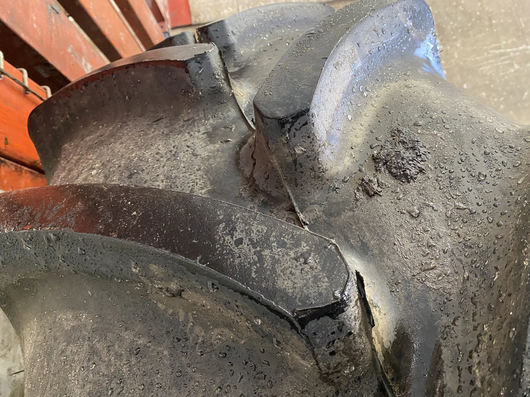 Used 98% 460/85R30 Firestone Performer EVO R-1W (145D) TL on a 15 x 30 JD Yellow GKN Style Whe image 9
