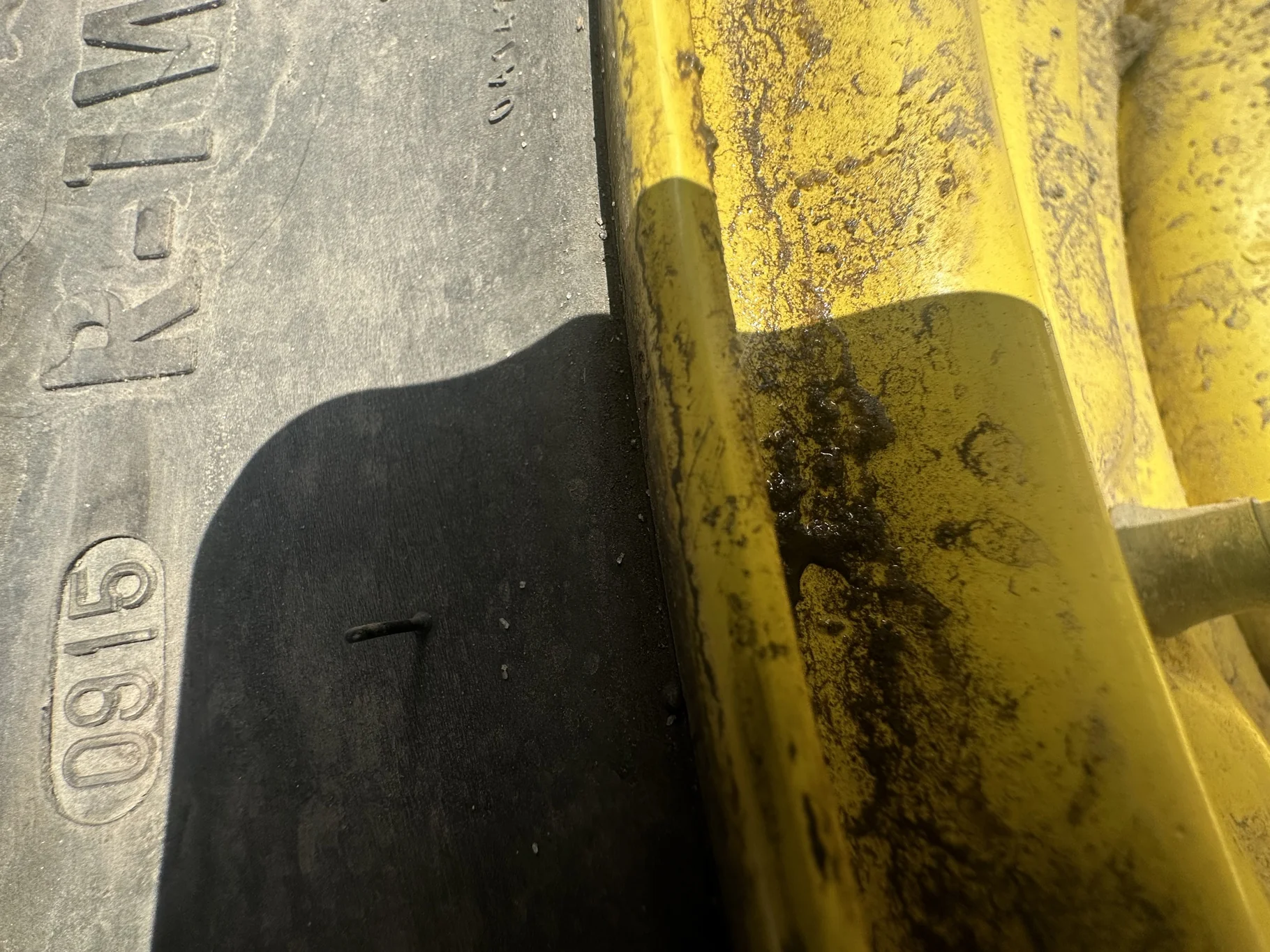 Used 80% 380/85R30 (14.9R30) Mitas AC85 135A8/135B TL on a 12 x 30 JD Yellow 8 Bolt Stub Disc image 9