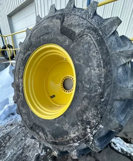 Take Off 650/85R38 Alliance Agri Star II 173D TL on a 23 X 38 JD Yellow 20 Bolt (.938) Inside