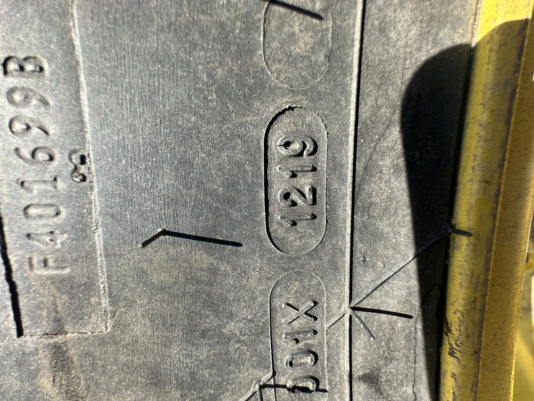 Used 80% VF480/80R50 Michelin SprayBib R-1W 179D TL on a 15 x 50 JD Yellow 12 Bolt Stub Disc ( image 6