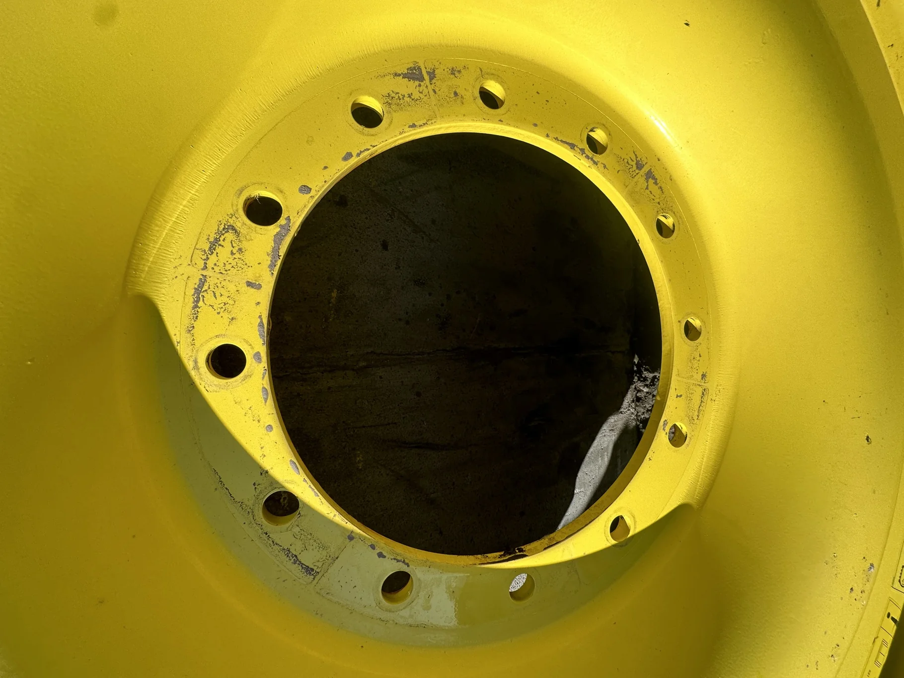 Used 95% VF380/105R50 Firestone Radial All Traction RC R-1W 179D TL on 13 x 50 John Deere Yellow 12 image 3