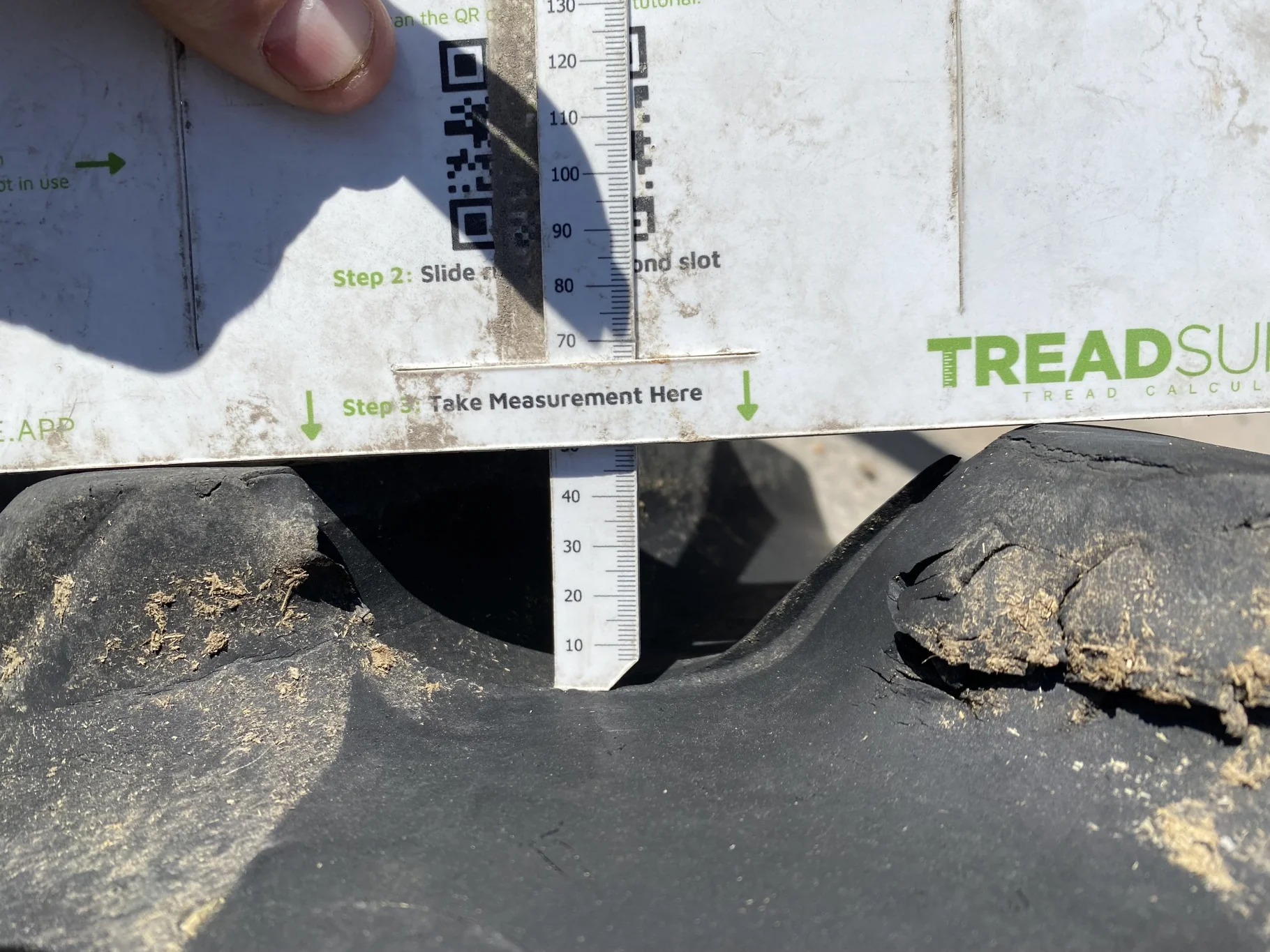 Used 75% 460/85R34 Firestone Performer 85 Extra R-1W (147D) TL on a 15 x 34 Manheim stub disc wheel image 4