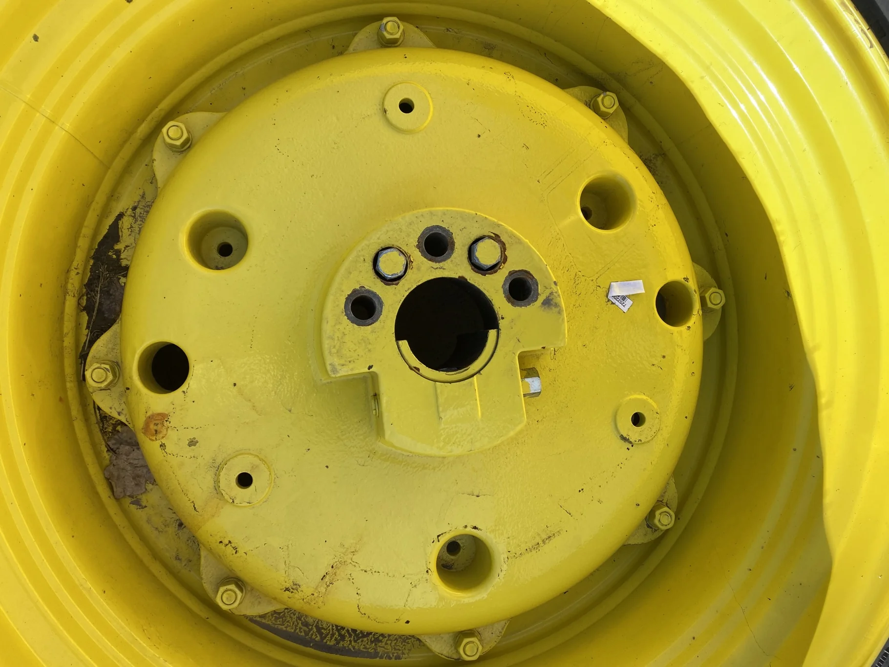 Used 75% 460/85R34 Firestone Performer 85 Extra R-1W (147D) TL on a 15 x 34 Manheim stub disc wheel image 8