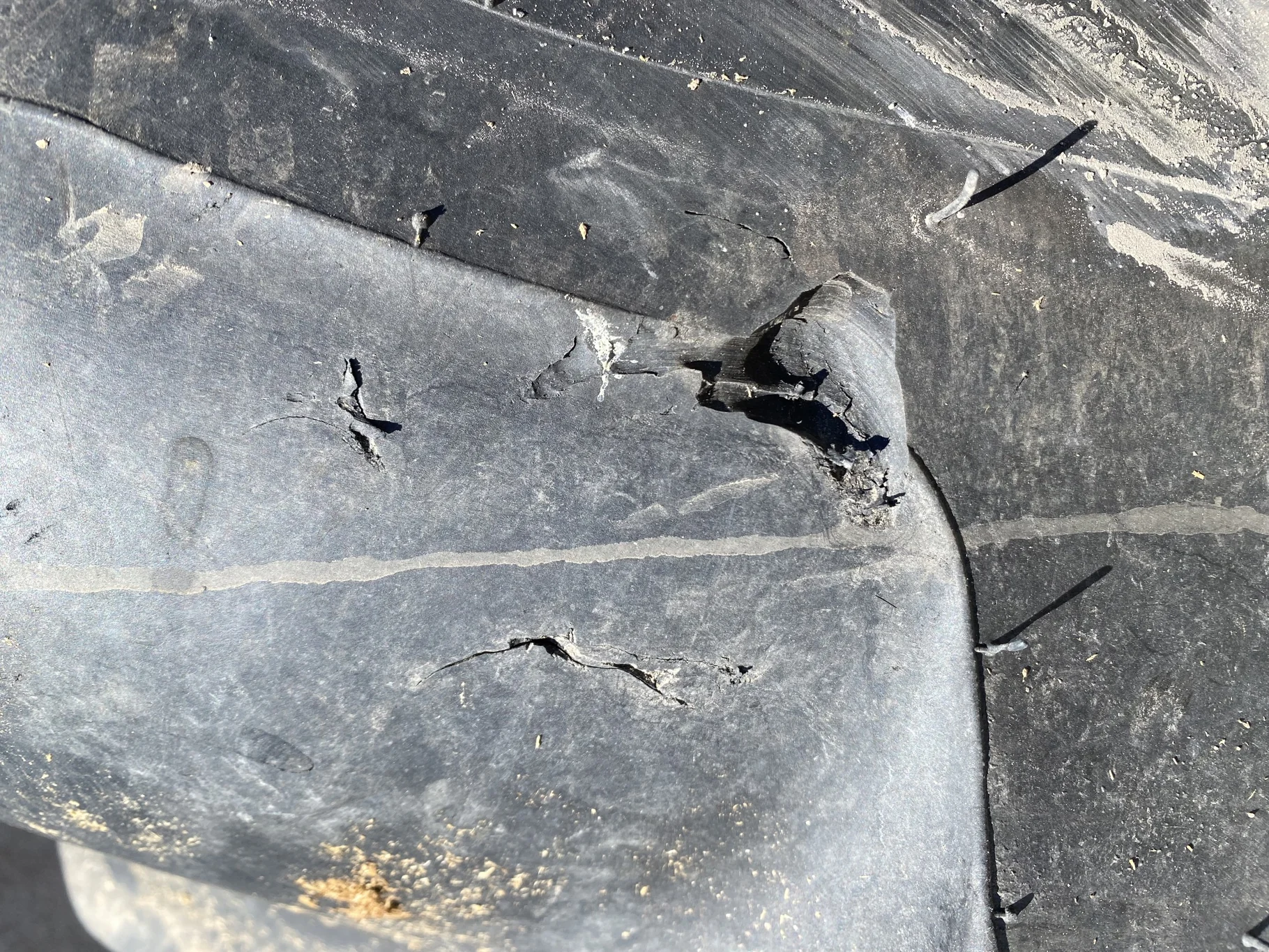 Used 75% 460/85R34 Firestone Performer 85 Extra R-1W (147D) TL on a 15 x 34 Manheim stub disc wheel image 9