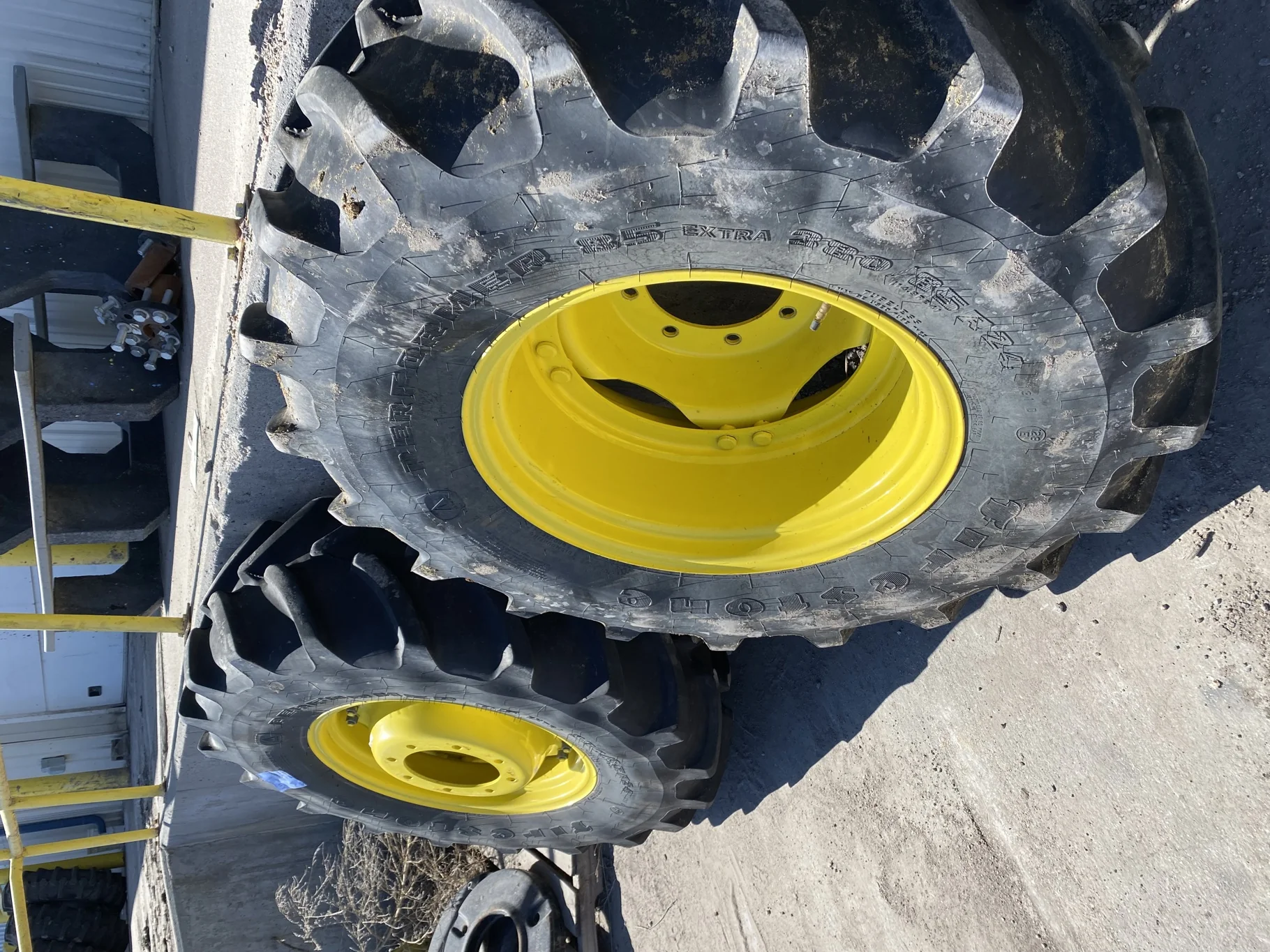 Used 85% 380/85R24 Firestone Performer 85 Extra R-1W 131D on a 12 x 24 Waffle Wheel (2 Bolt) with image 3