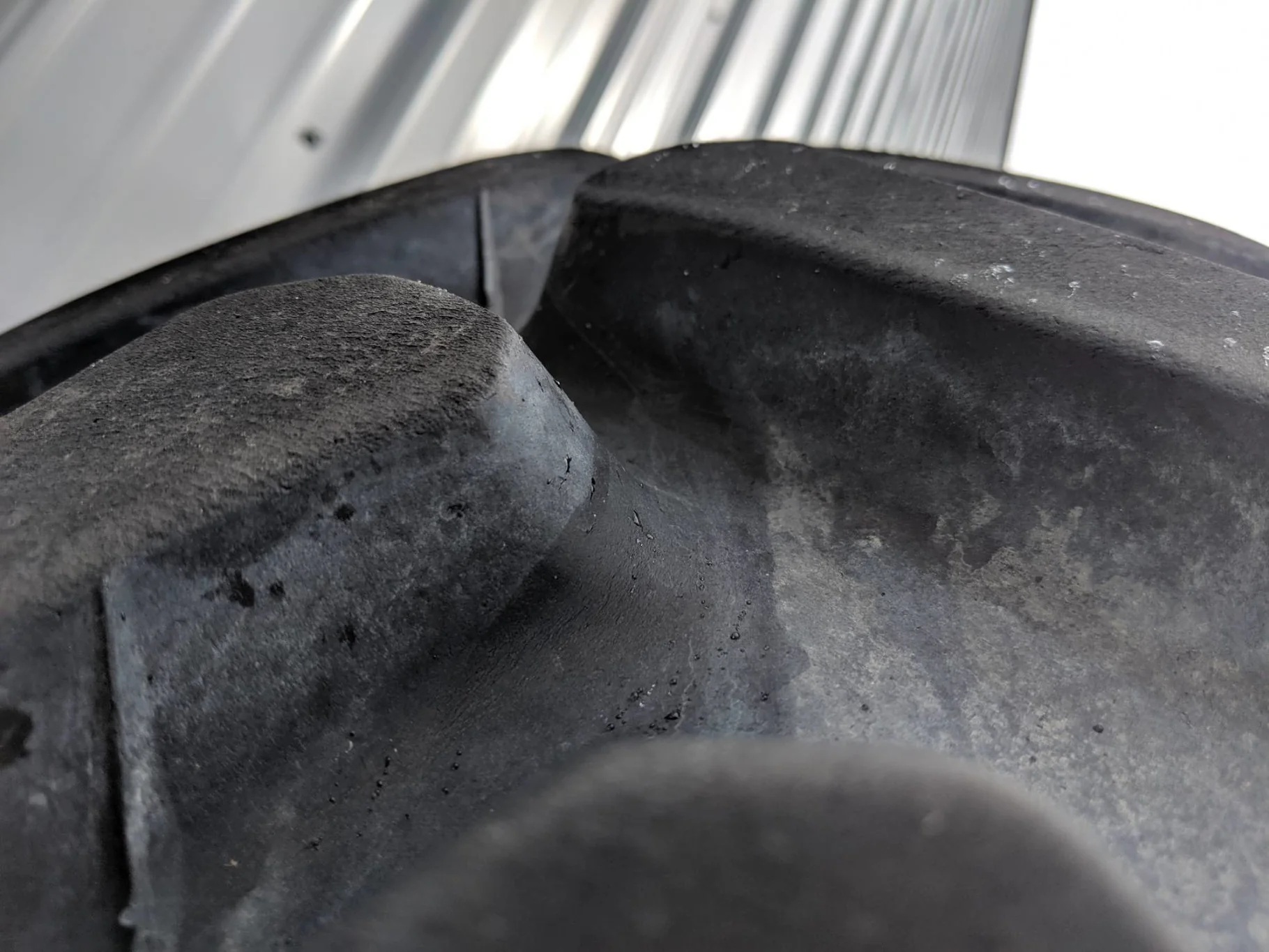 Used 85% 380/90R50 Firestone Radial 9000 R-1W 151B on a 12 x 50 JD Stub Disc- lug cuts image 3