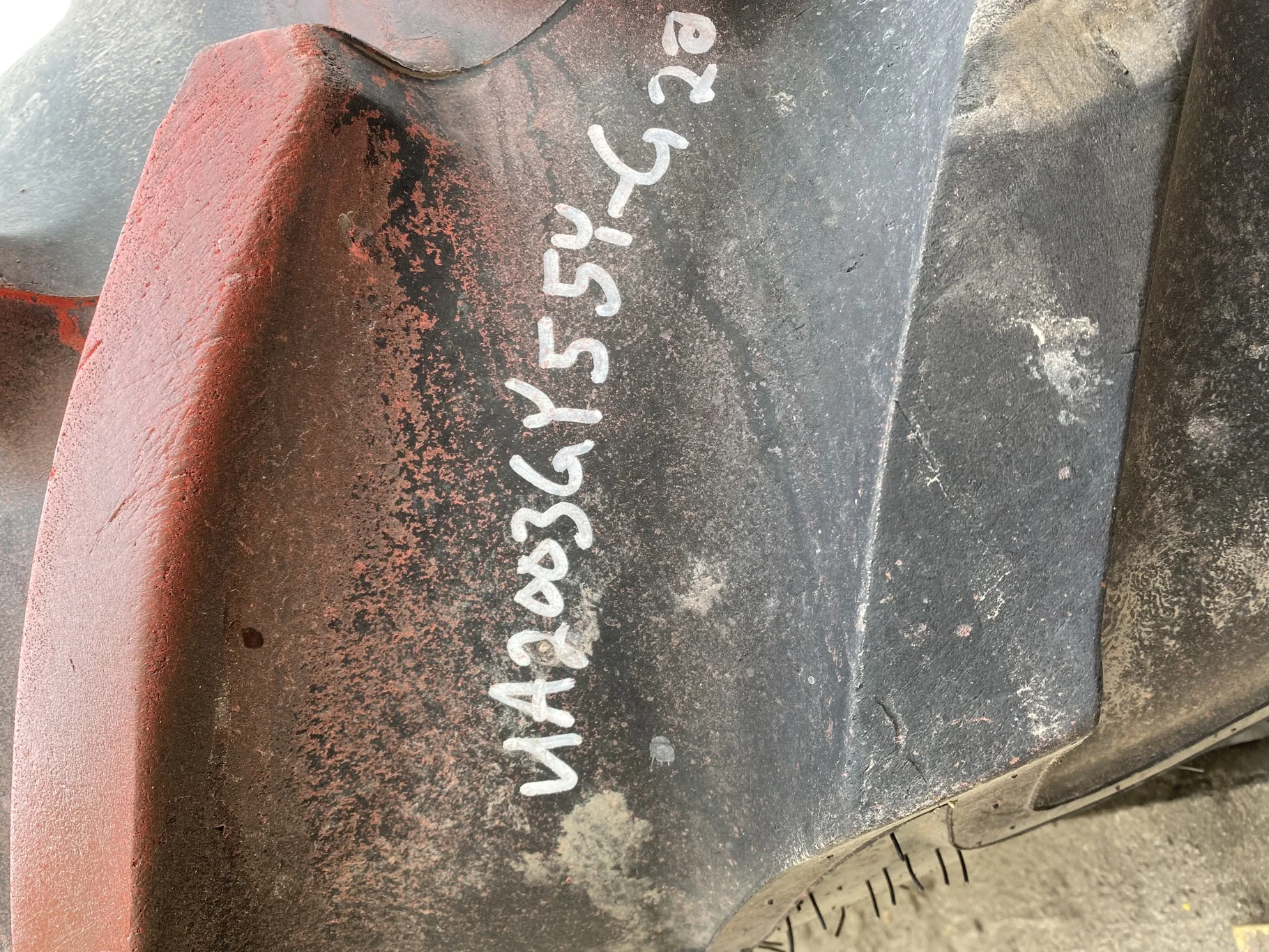 Used 90% 480/95R50 Goodyear Optitrac DT800 on 15 x 50 JD Stub Disc (164A8) (Lug Stubble, Paint Spots image 8