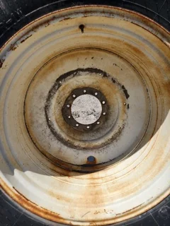 Used 100% IF 850/75R42 Firestone CFO R1-W Deep Tread 23 on 42 x 28 (10-13.19-11.07) NH white wheel image 3