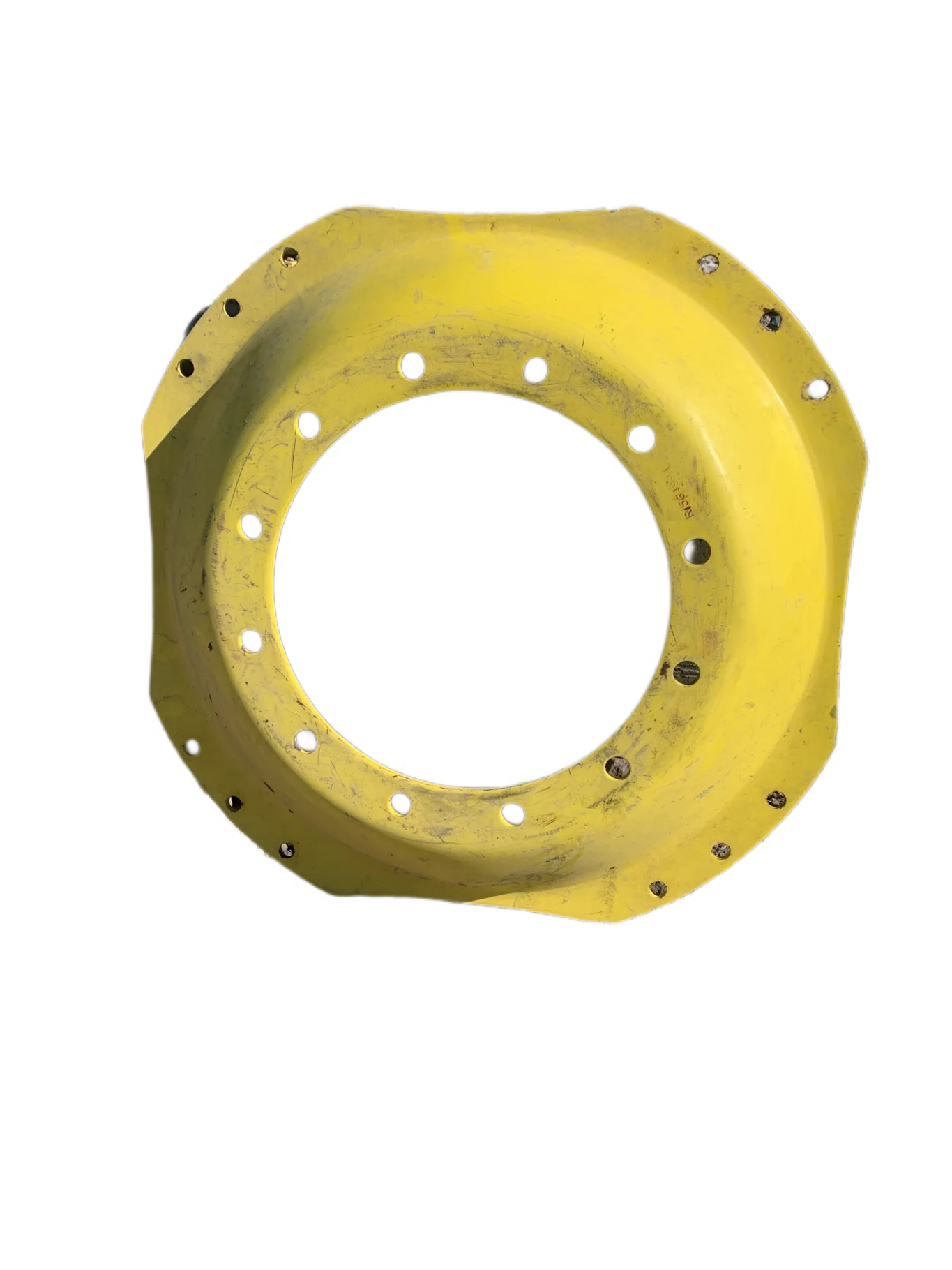 USED DISC 34" John Deere Yellow 12 Bolt Center (12-16-15)  
(Faded Paint, Rust Spots, Paint Scratche