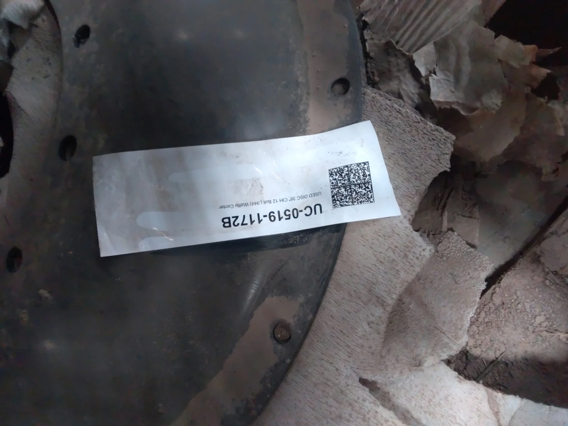 USED DISC 38" CIH 12 Bolt (.944) Waffle Center