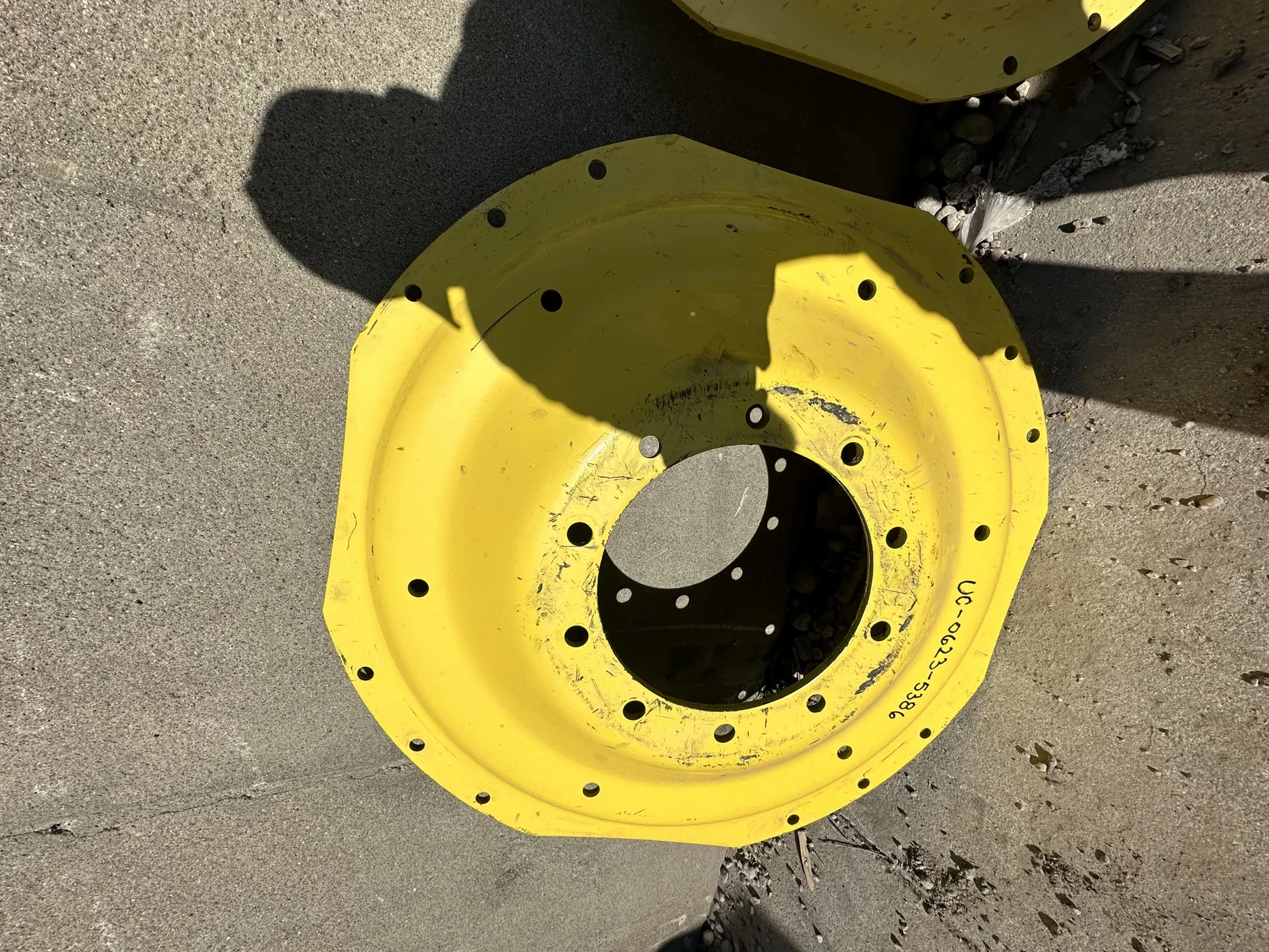 Used 38" Disc 10 Bolt Waffle 3 Bolt JD Yellow
